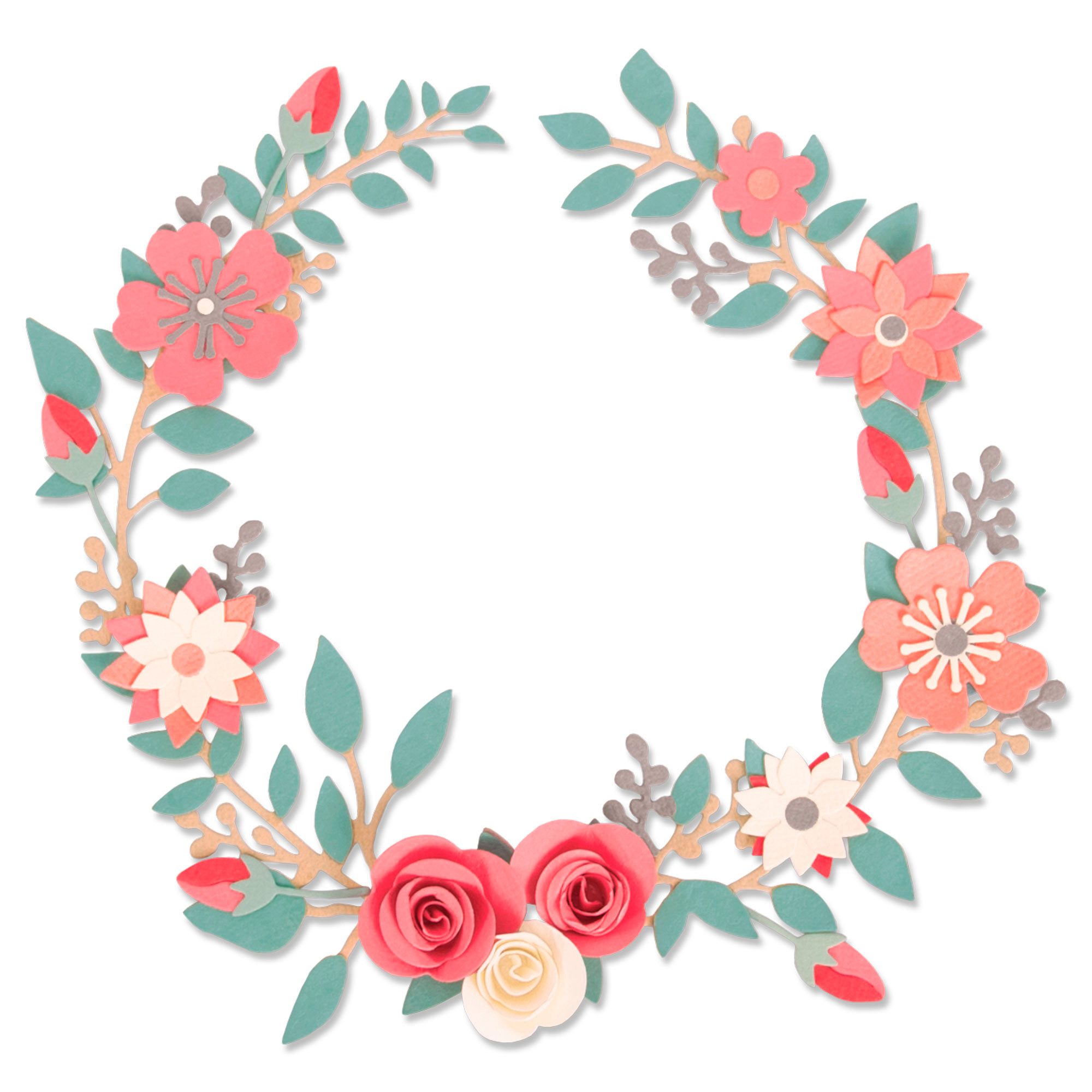 Sizzix Motivschablone Wedding Wreath, 0,3 - 13,3 cm