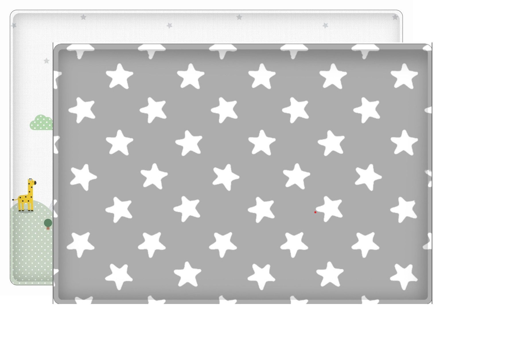 Wunschkind Spielmatte Krabbelmatte 190x130cm Land & Sterne, nach Spielzeugnorm EN71