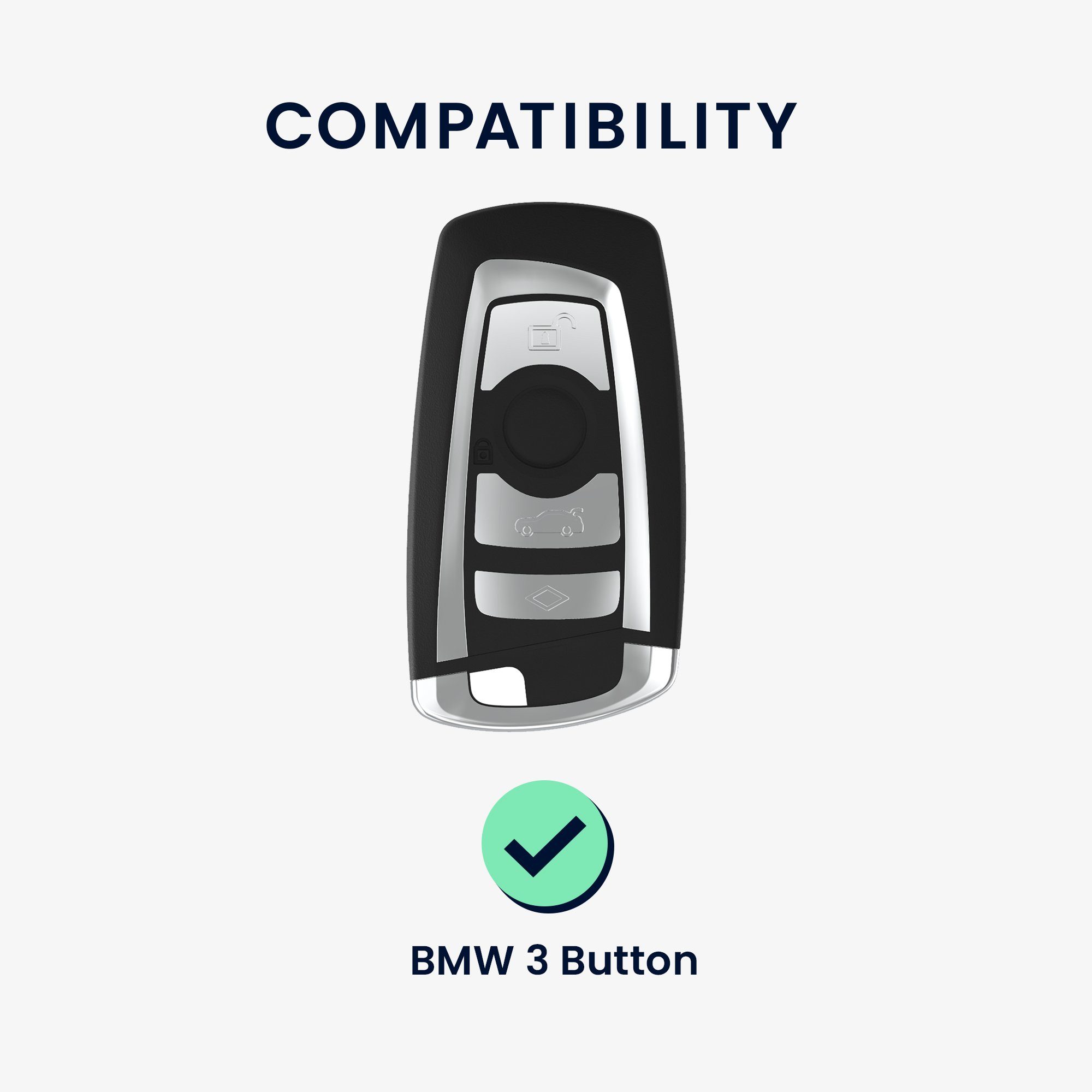 BMW Autoschlüssel Schlüsselhülle TPU Hülle Schutzhülle BMW, für Schlüsseltasche kwmobile Cover für Rot