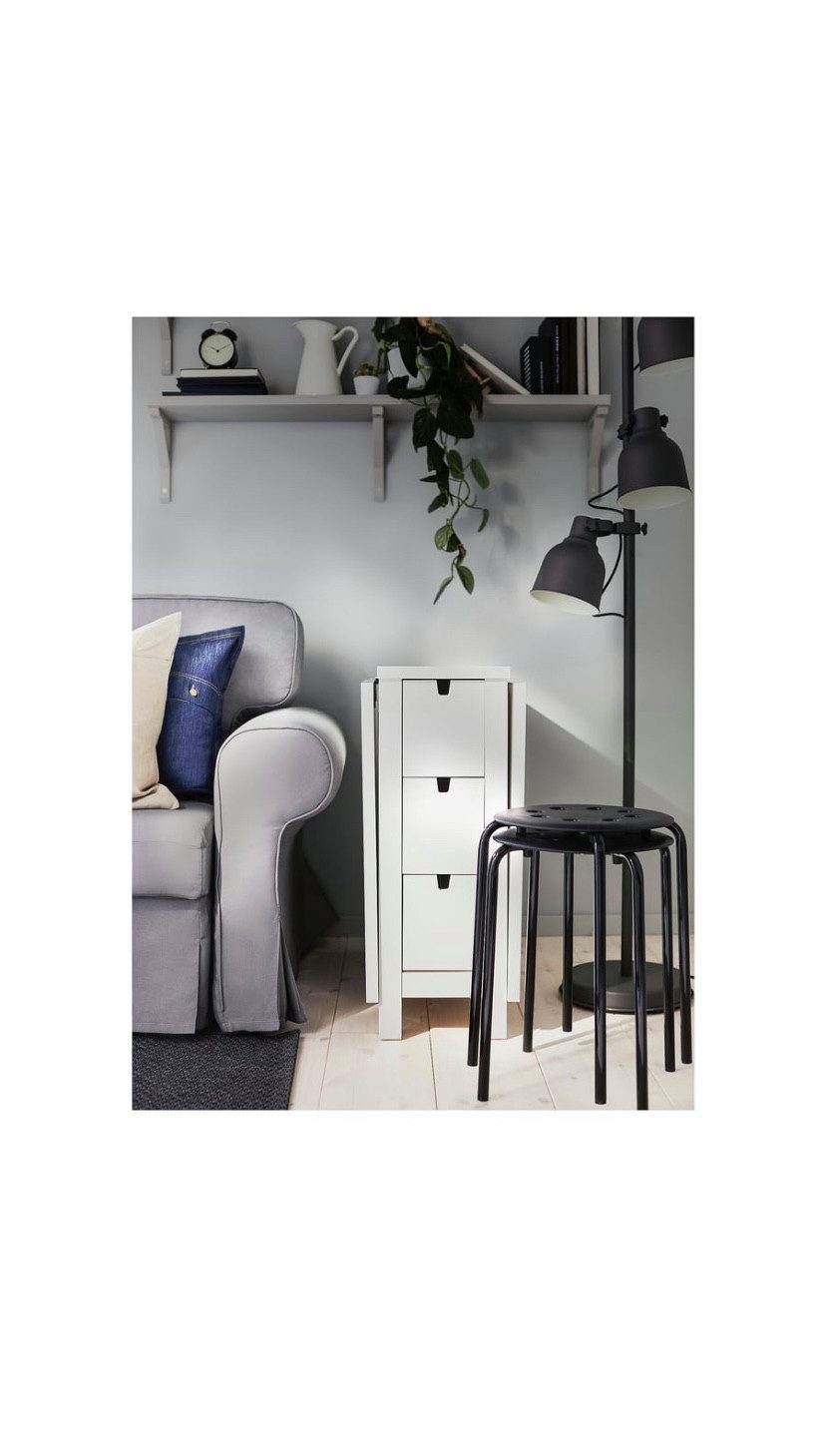 IKEA Sitzhocker IKEA MARIUS Hocker Stapeltisch, 45 cm