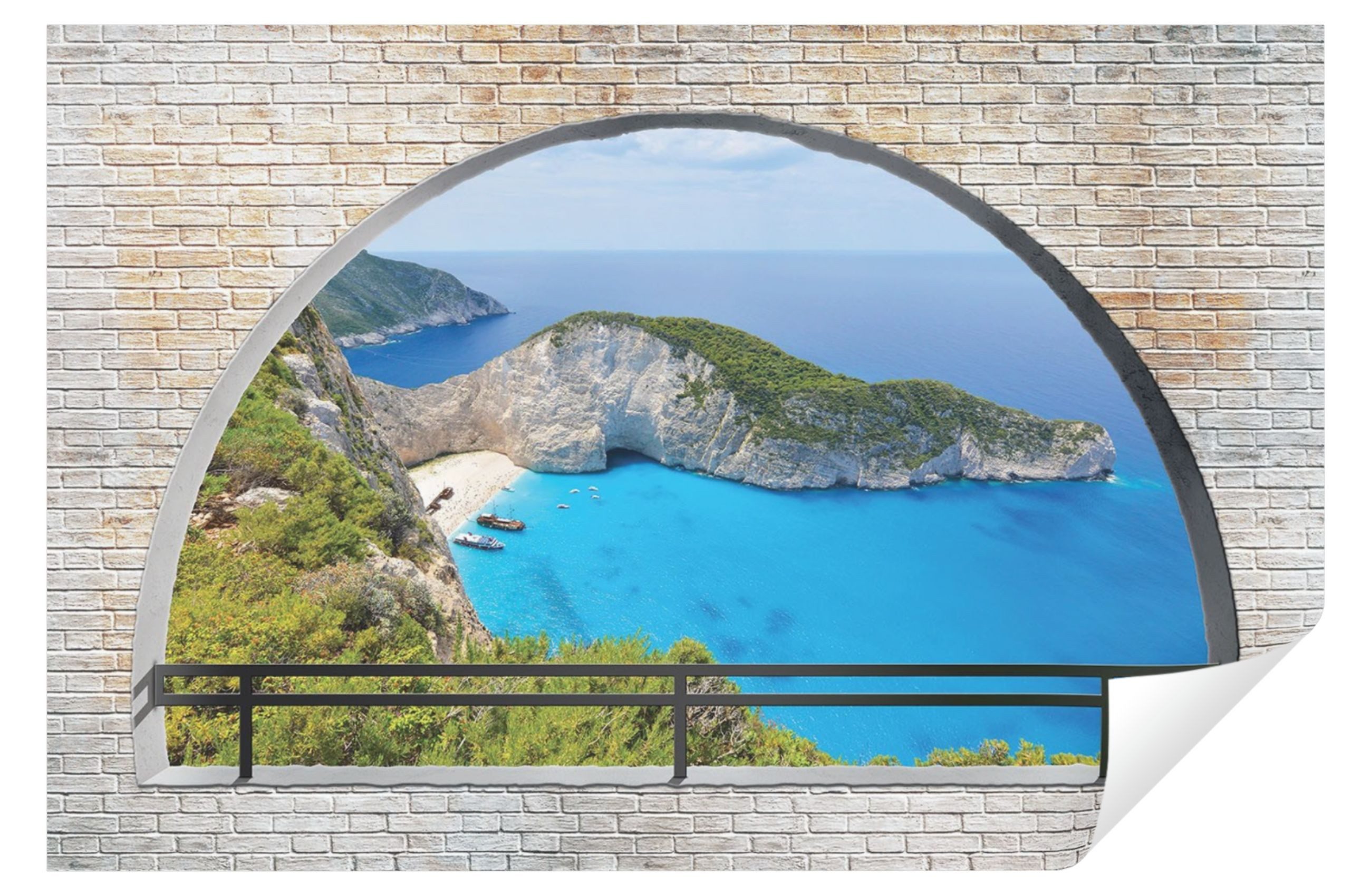 Wallarena Fototapete Fenster Insel Vlies Tapete günstig online kaufen