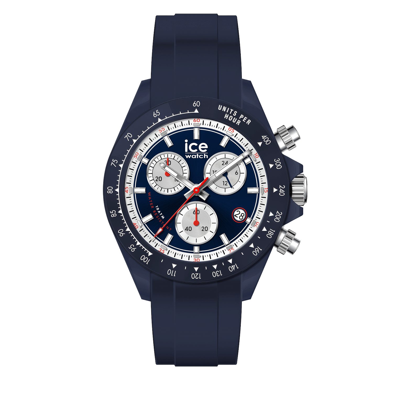 ice-watch Chronograph BEWATCH 025630, Quarzuhr, Armbanduhr, Herrenuhr, Silikonarmband, analog, Big Date