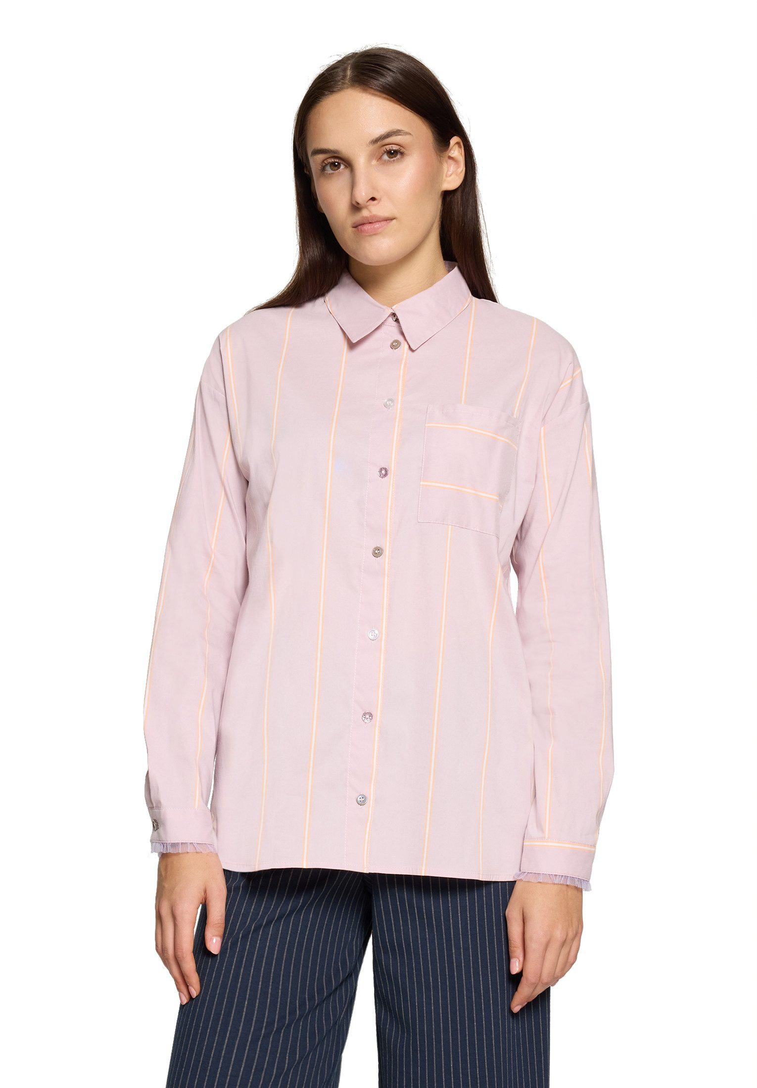 Cartoon Druckbluse Oversize-Bluse