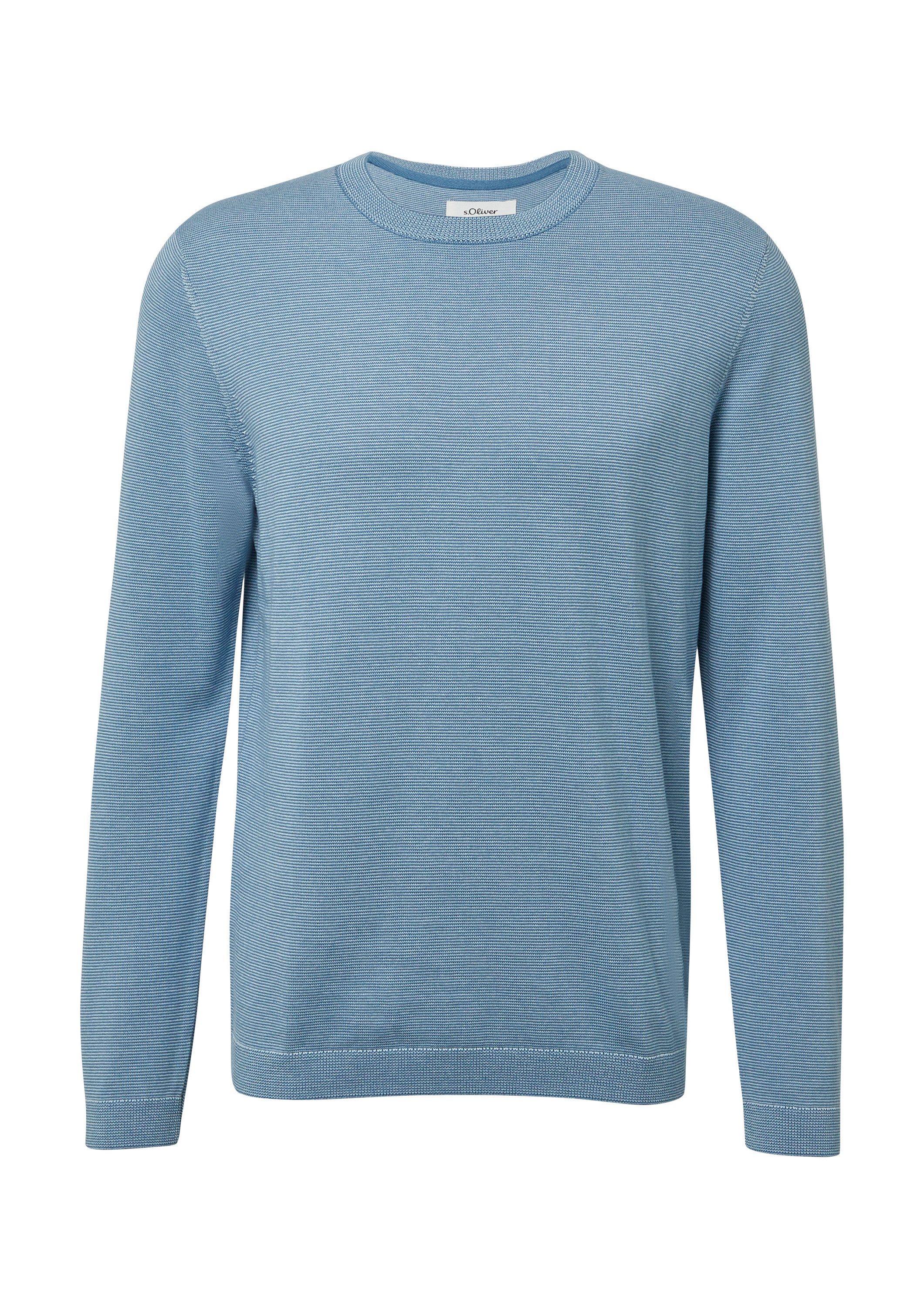 s.Oliver Sweatshirt Strickpullover Fein gestreifter Pullover mit Crew Neck günstig online kaufen