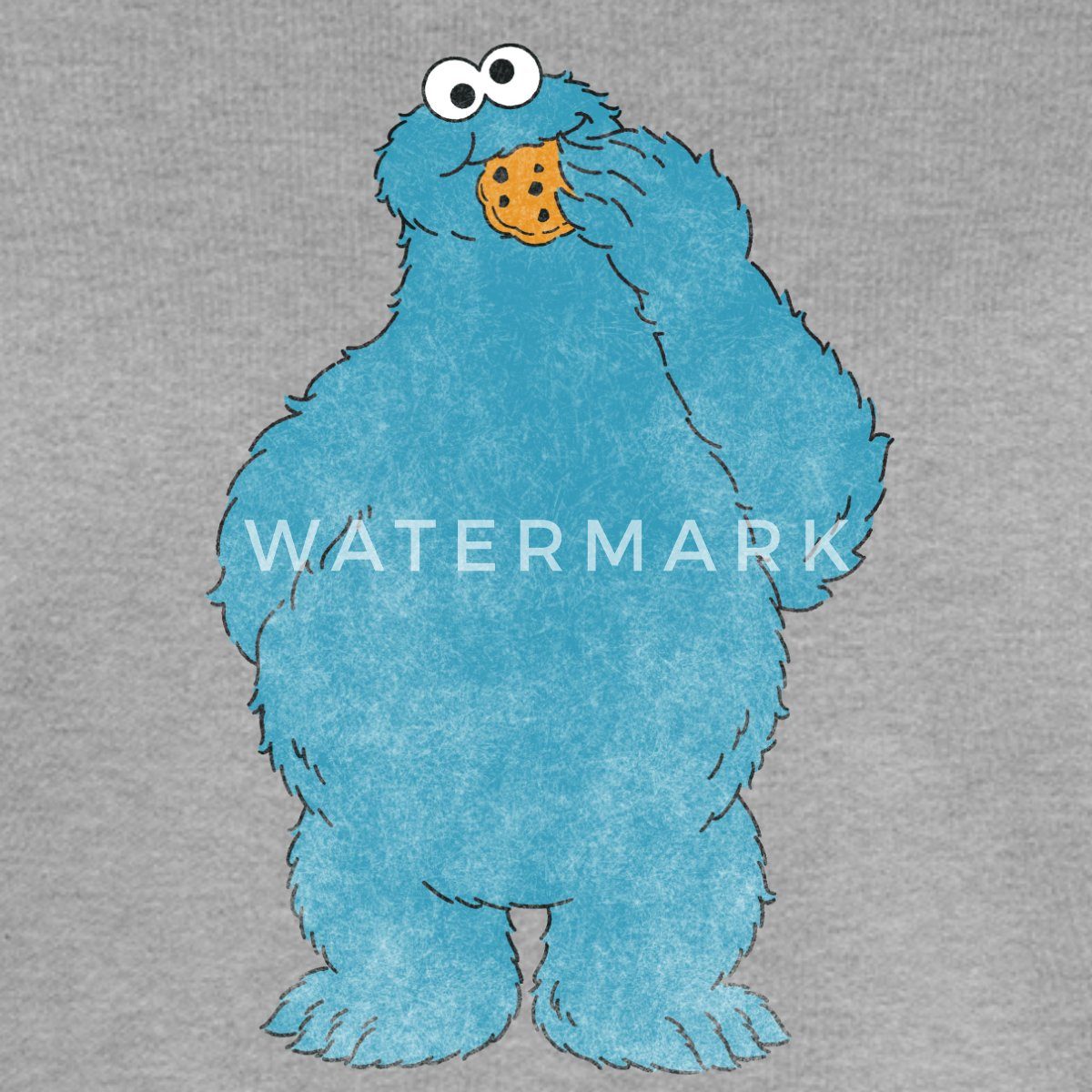 Spreadshirt Sweatshirt Sesamstraße Krümelmonster Naschen Damen Premium Pullover (1-tlg)