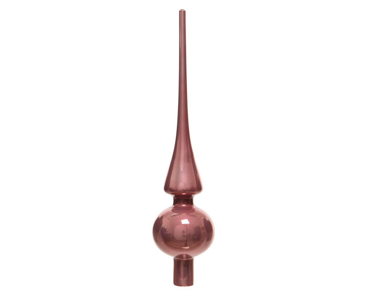 Kaemingk Christbaumspitze, Christbaumspitze Glas 26cm samtpink glänzend