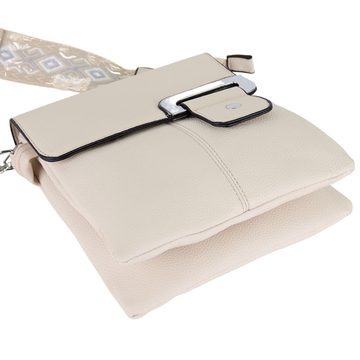 MIRROSI Umhängetasche Damen Crossbody Bag, Klein 20x22x3cm (gemusterten& verstellbaren Schulterriemen, 1 Tasche & 2 Gurte), Kleine Tasche, Schultertasche für jeden Anlass