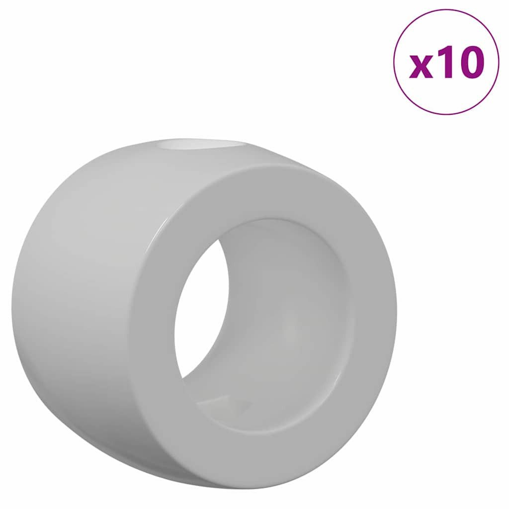 vidaXL Tischfußballspiel Tischfußballlager 10 pcs Schwarz 3 x 3 x 2,1 cm PP (10-tlg)