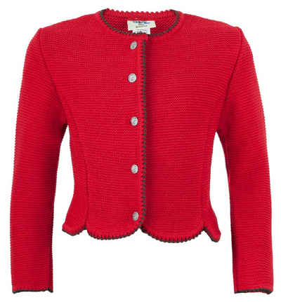 Isar-Trachten Strickjacke Kinder Trachtenjacke 'Amy' 47068, Rot