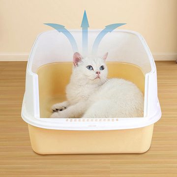 GLIESE Katzenecktoilette Katzenklo mit Schaufel, Deckel, Toilette