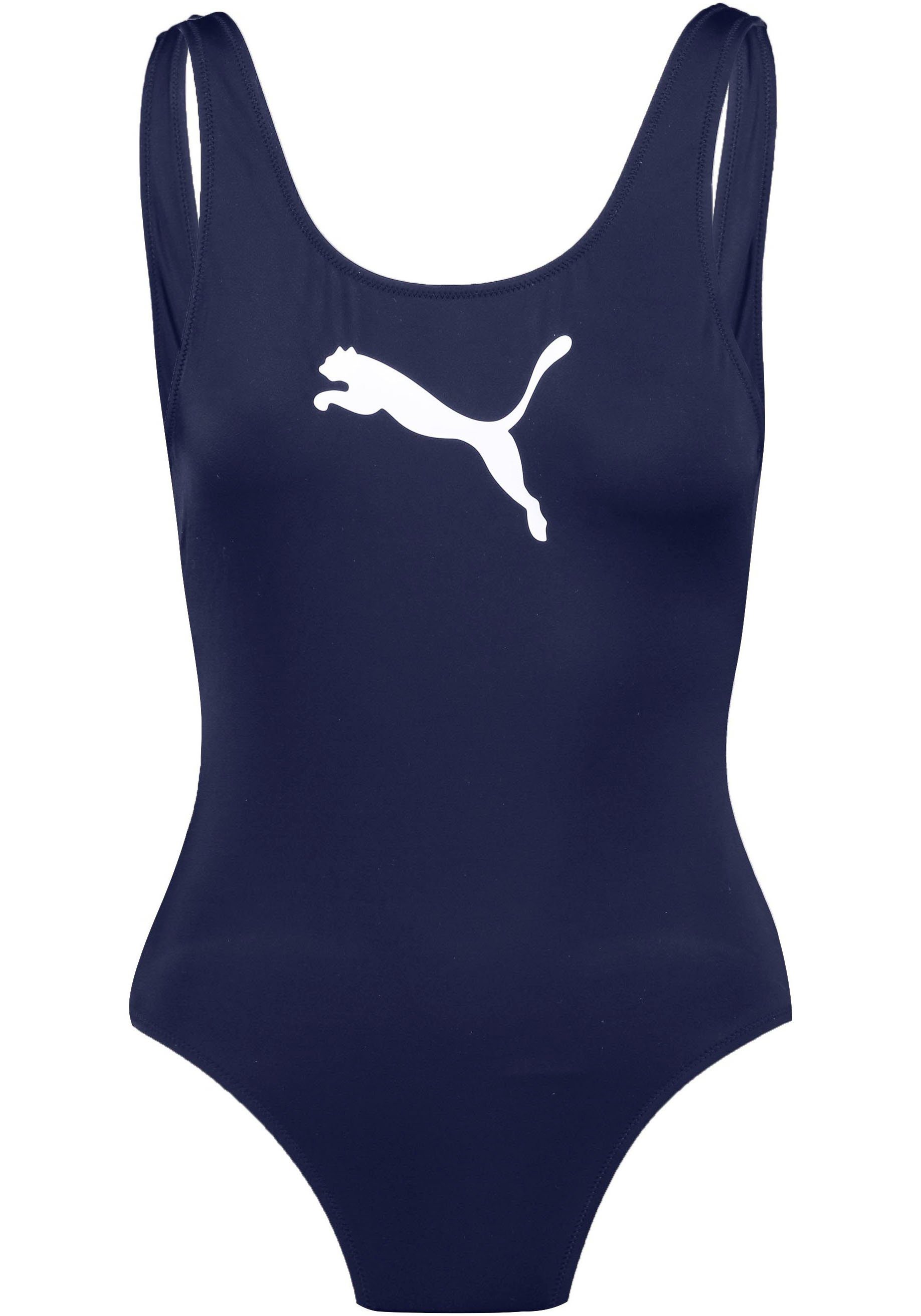 PUMA Badeanzug PUMA SWIM WOMEN SWIMSUIT mit Logoprint vorn günstig online kaufen