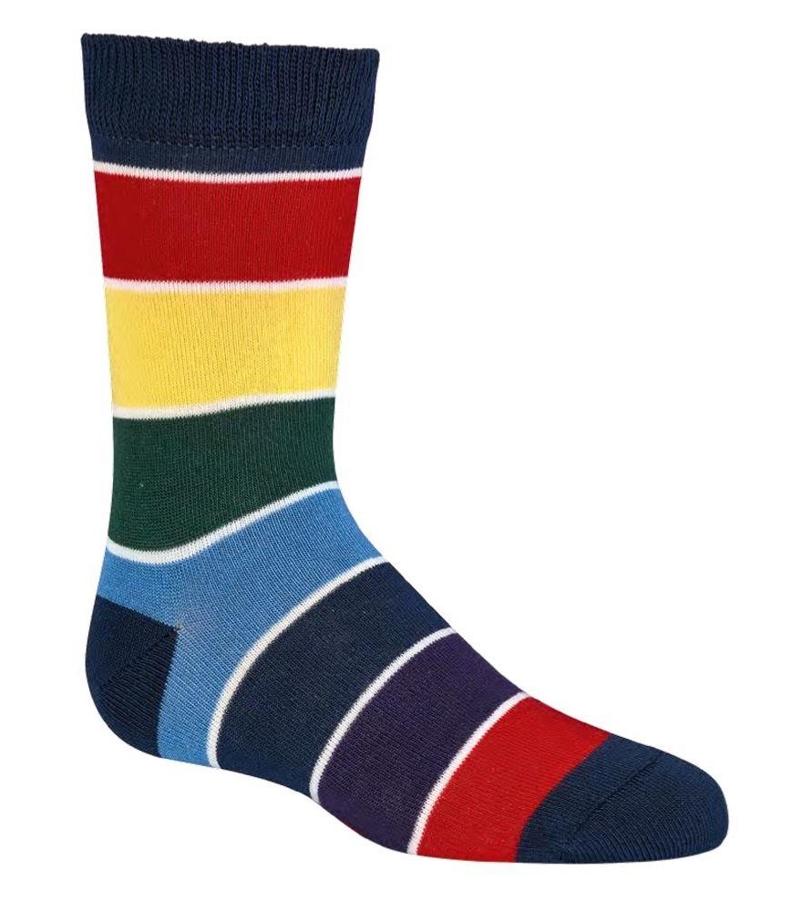 gemusterte 6 Paar Bambus Socken für TippTexx Kinder Mädchen/Jungen 24 Streifen Socken, superweich,