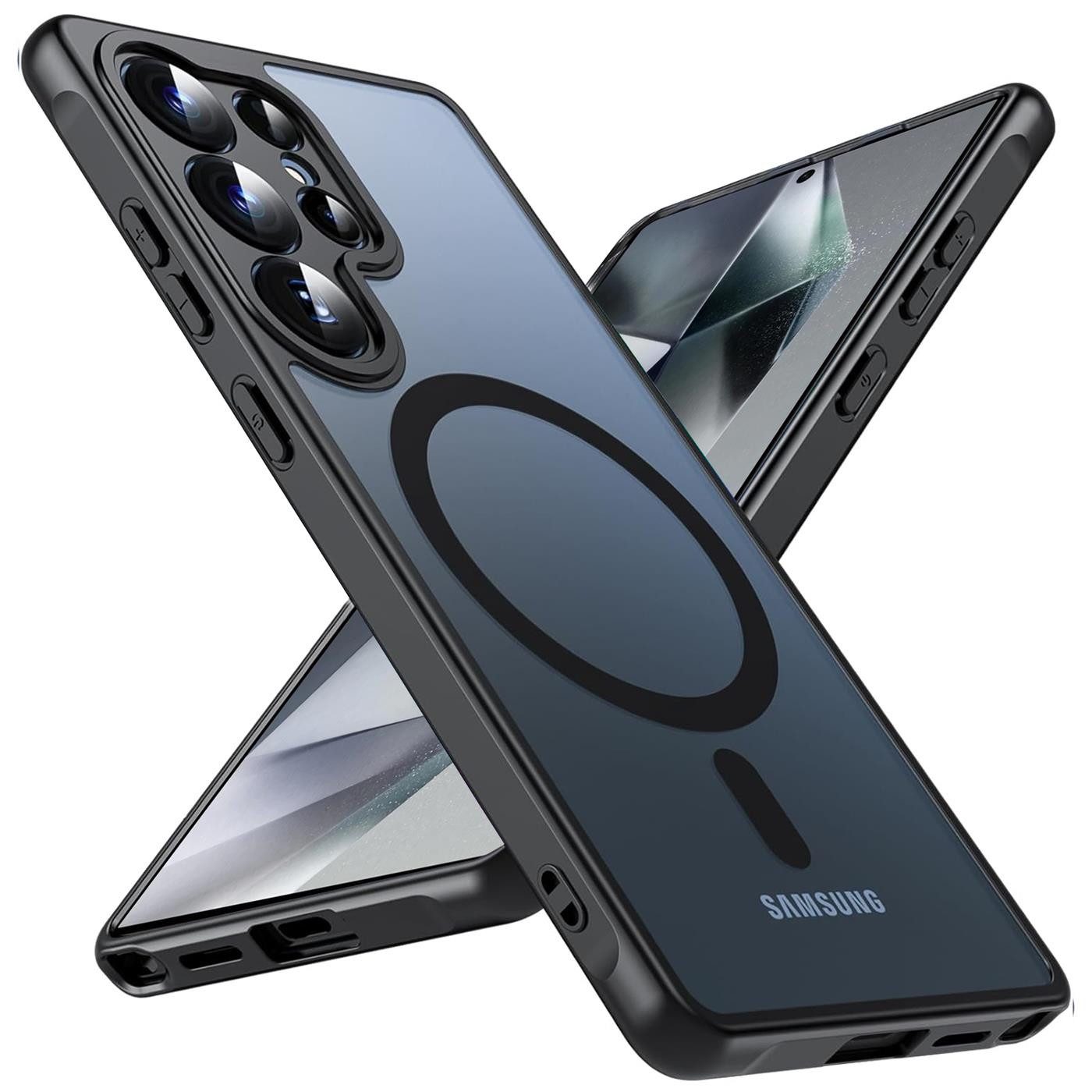 CoolGadget Handyhülle für Samsung Galaxy S24 Ultra 6,8 Zoll, Kamera Schutz Hülle Silikon Hard Case Schutzhülle für Magsafe Zubehör