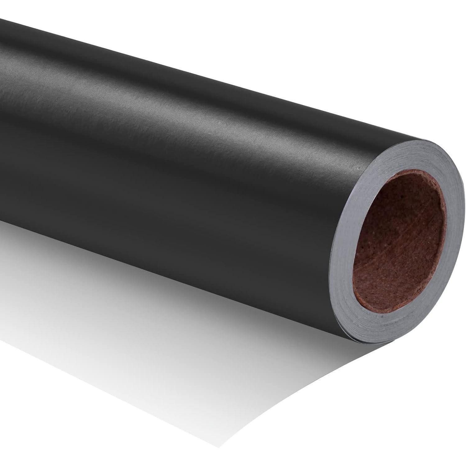 LuxusKollektion Geschenkpapier Geschenkpapier Metallic Matt Hochzeit Weihnachten 44 cm 10 m Schwarz