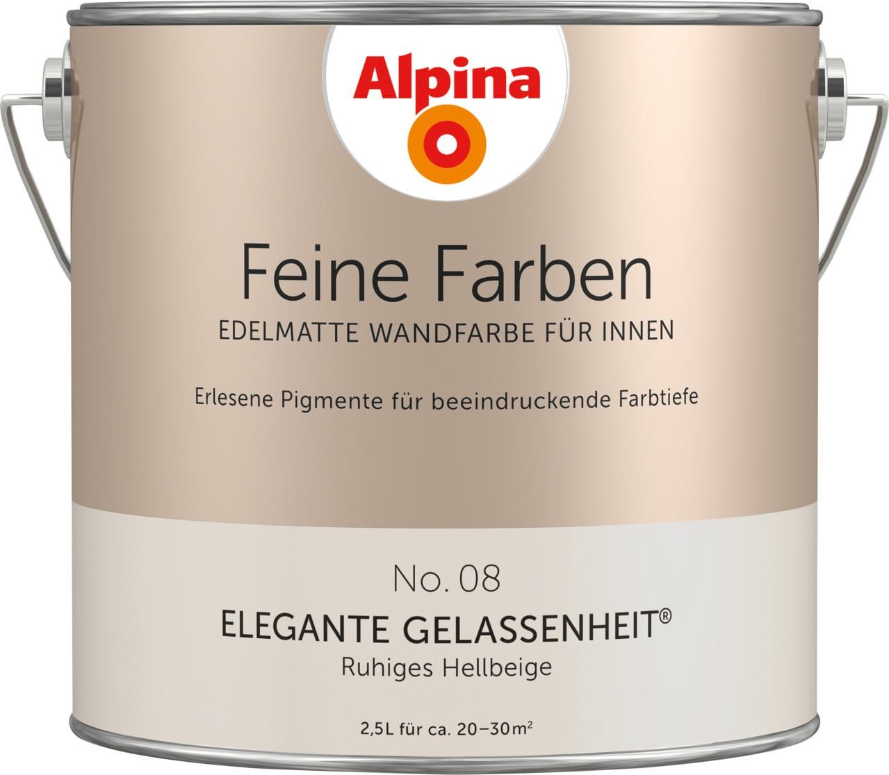 Alpina Wandfarbe Alpina Feine Farben Wandfarbe No. 08 Elegante