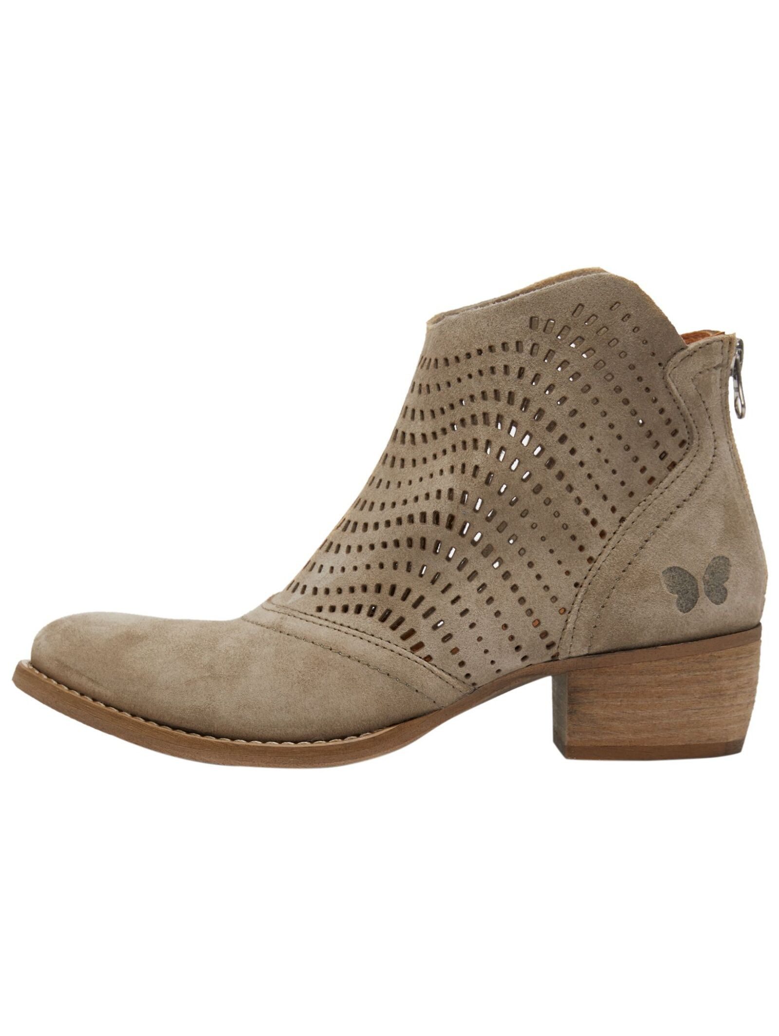 Felmini Wide Fit Stiefelette Veloursleder . Cowboy Stiefelette günstig online kaufen