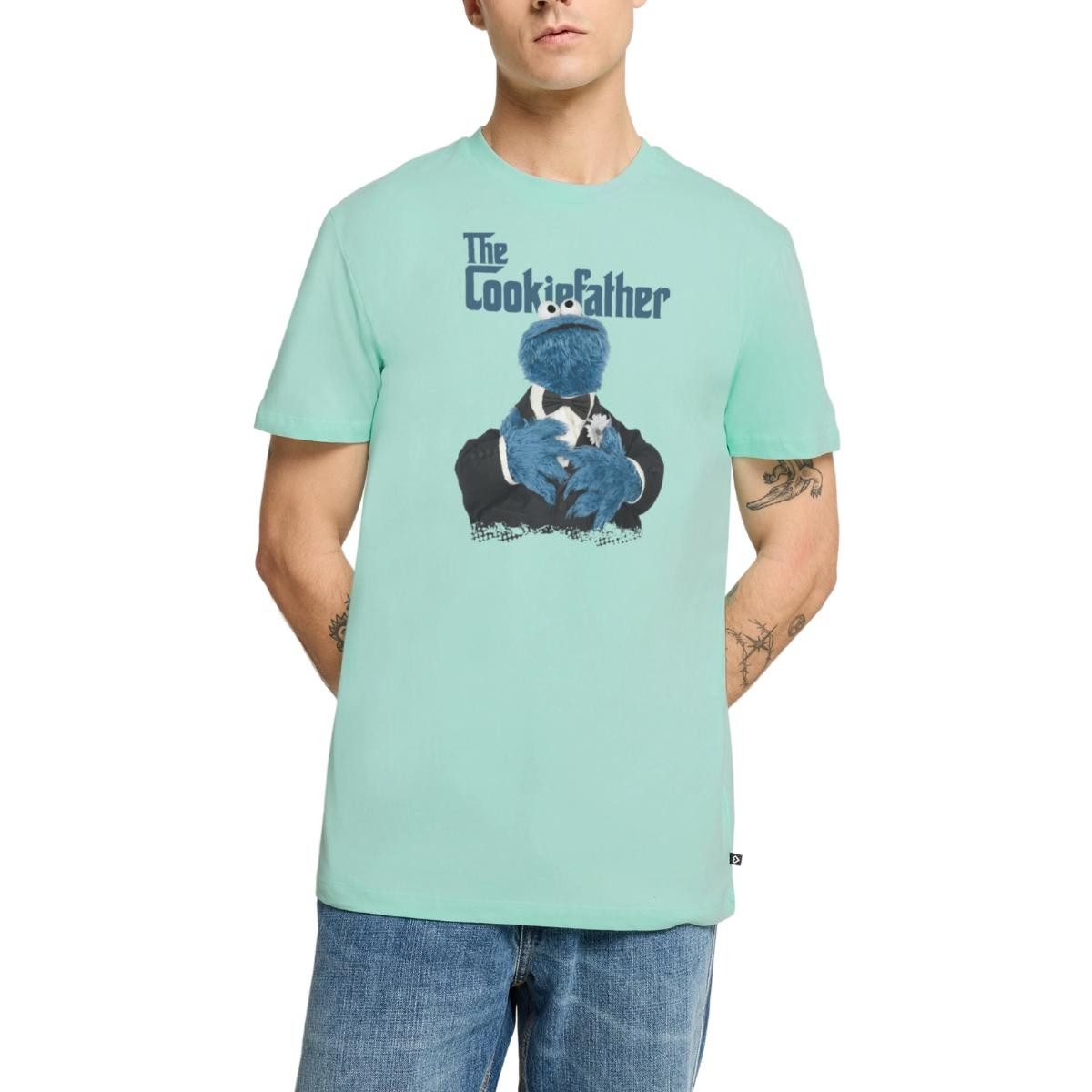 Spreadshirt T-Shirt Sesamstraße The Cookiefather Männer Premium T-Shirt (1-tlg)