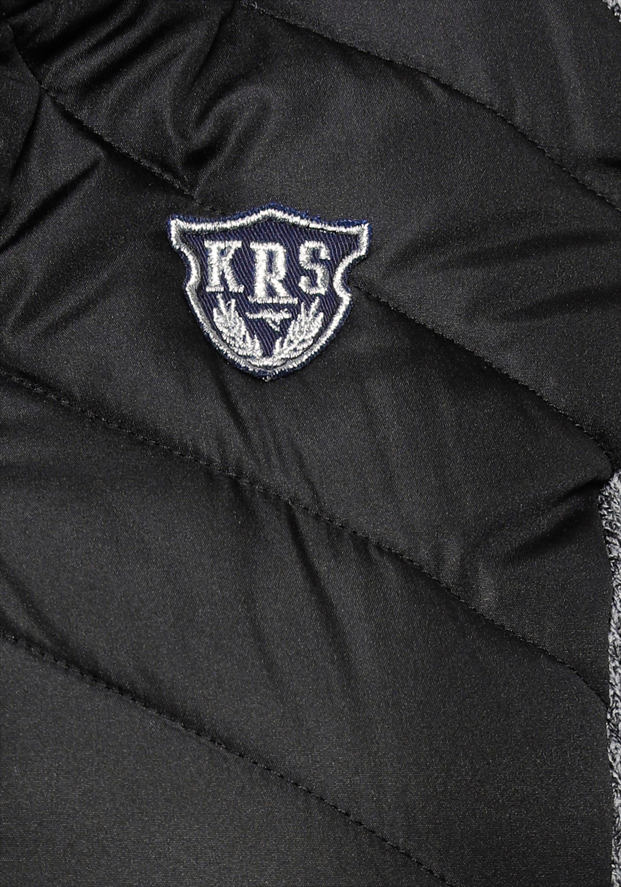 aus Material) Kurzjacke (Jacke nachhaltigem trendigen Look im KangaROOS schwarz 2-In-1