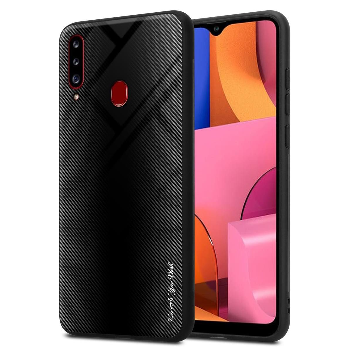 Cadorabo Handyhülle für Samsung Galaxy A20s Hülle Samsung Galaxy A20s, Robustes Hard Case - Handy Schutzhülle - Hülle - Back Cover Bumper