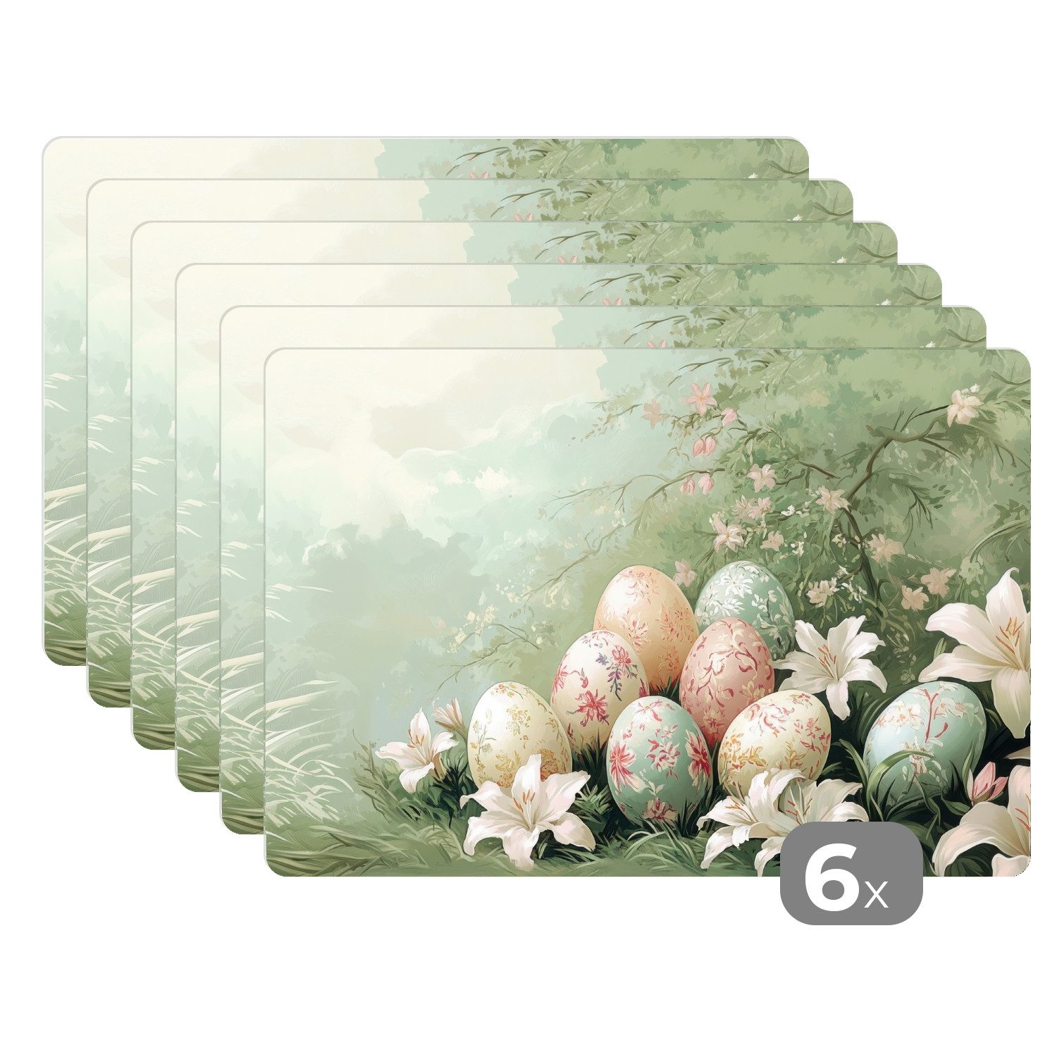 MuchoWow Platzset Ostereier - Pastelltöne - günstig online kaufen