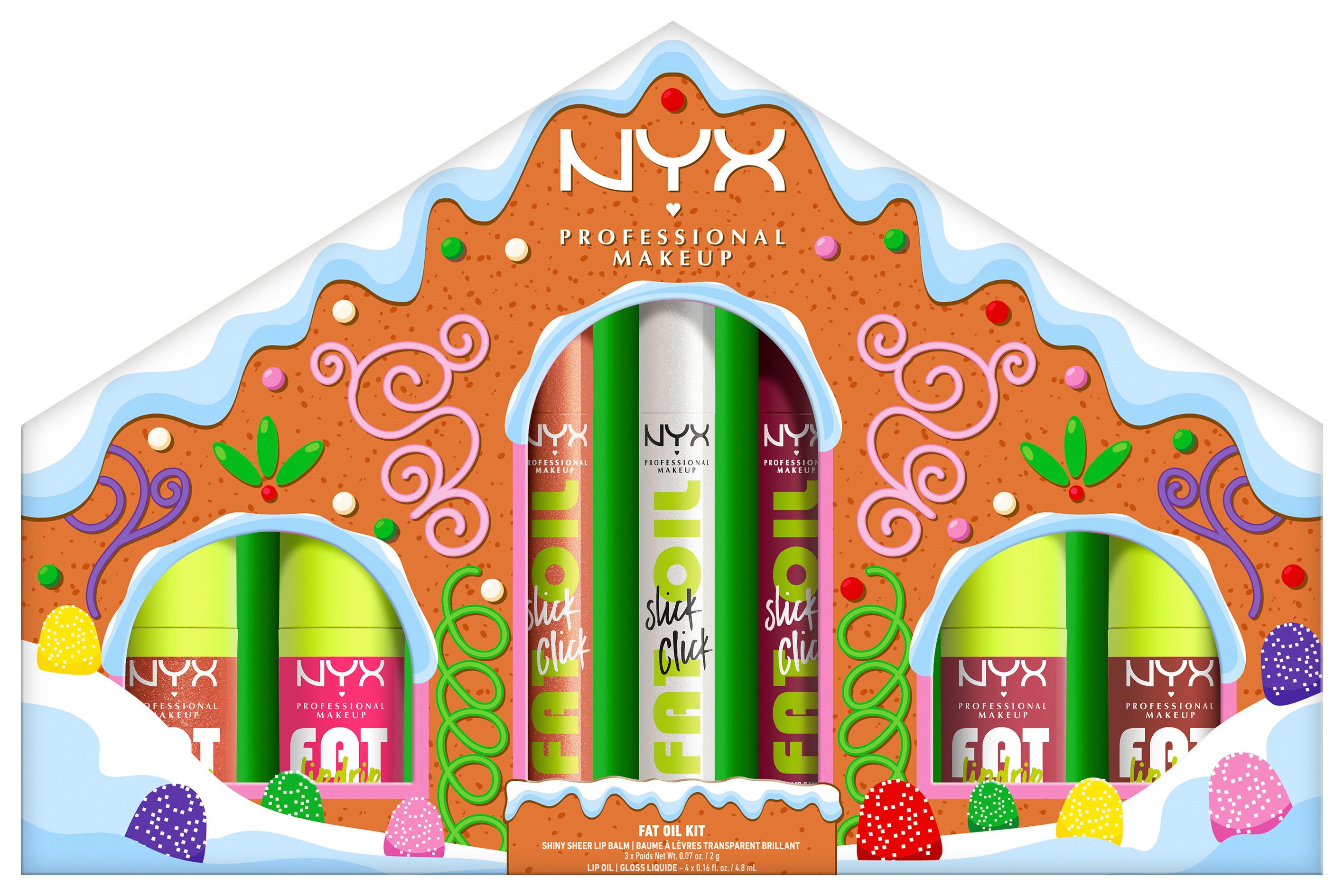 NYX PROFESSIONAL MAKEUP Lipgloss HOLIDAY 2025 FAT GINGERBREAD HOUSE KIT – Bild 2 von 5