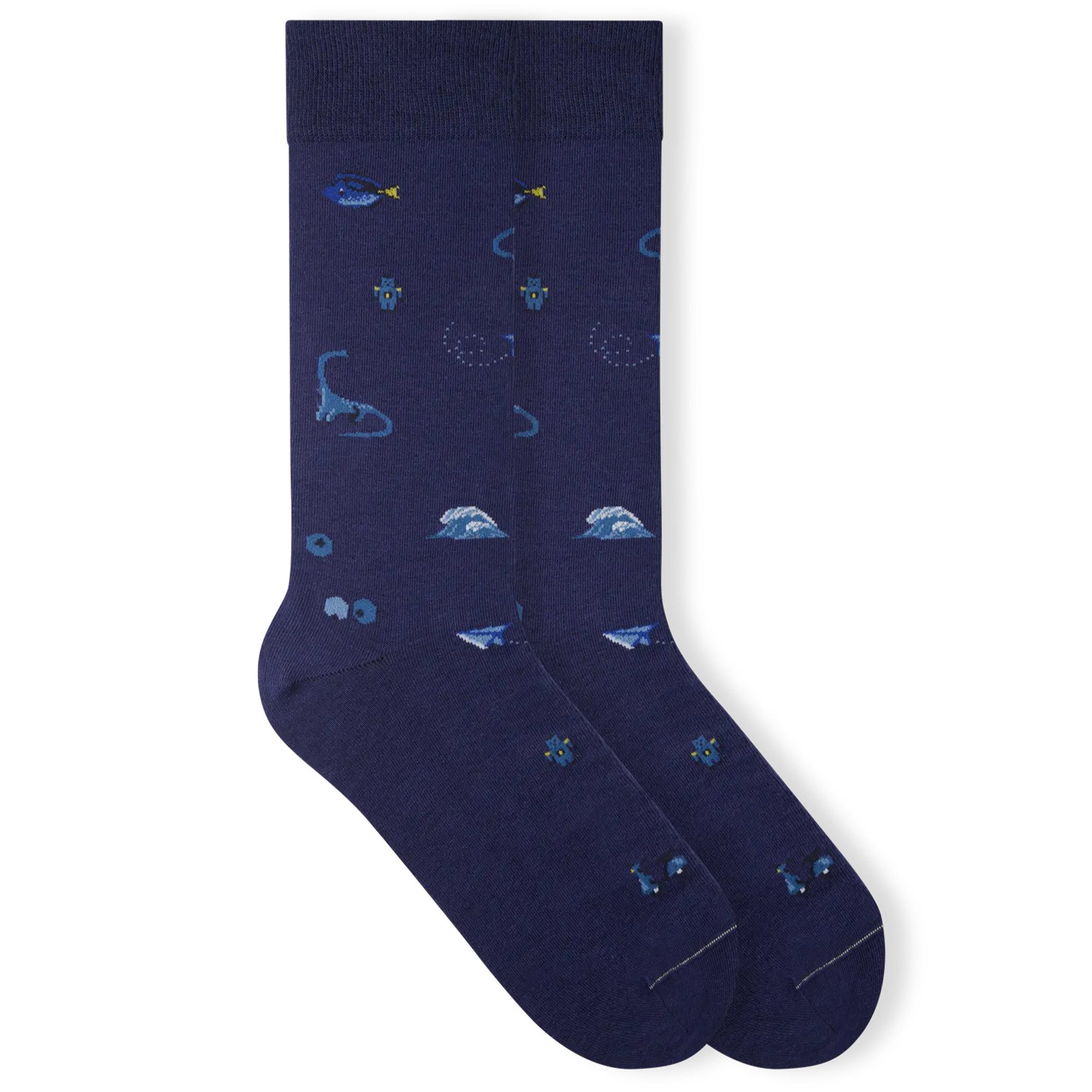 von Jungfeld Socken Signature Icons Baumwoll-Mischung 35-46 Unisex (1-Paar, 1 Paar) Motivsocken Hiking Icons