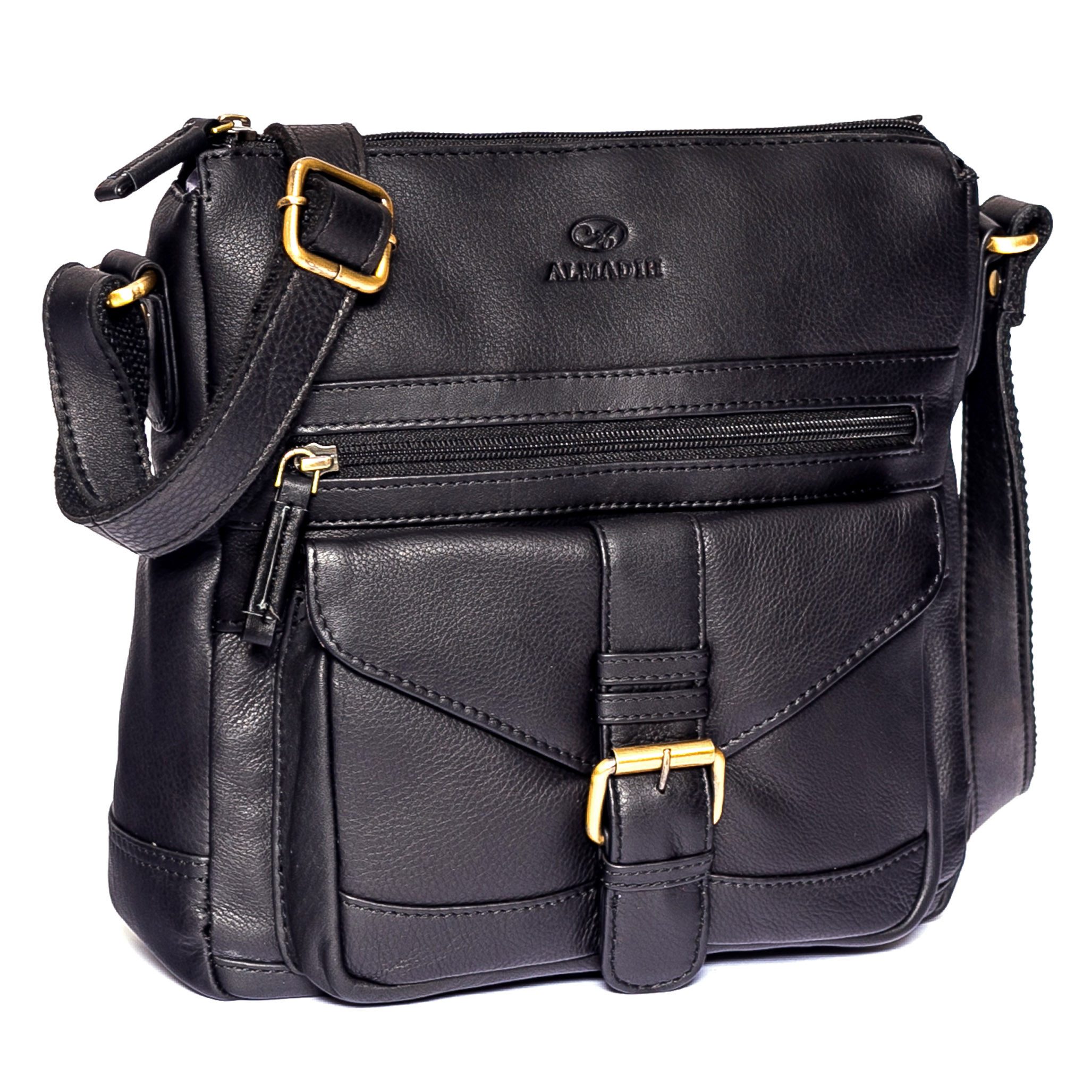 ALMADIH Handtasche Leder Damen Abby Umhängetasche günstig online kaufen