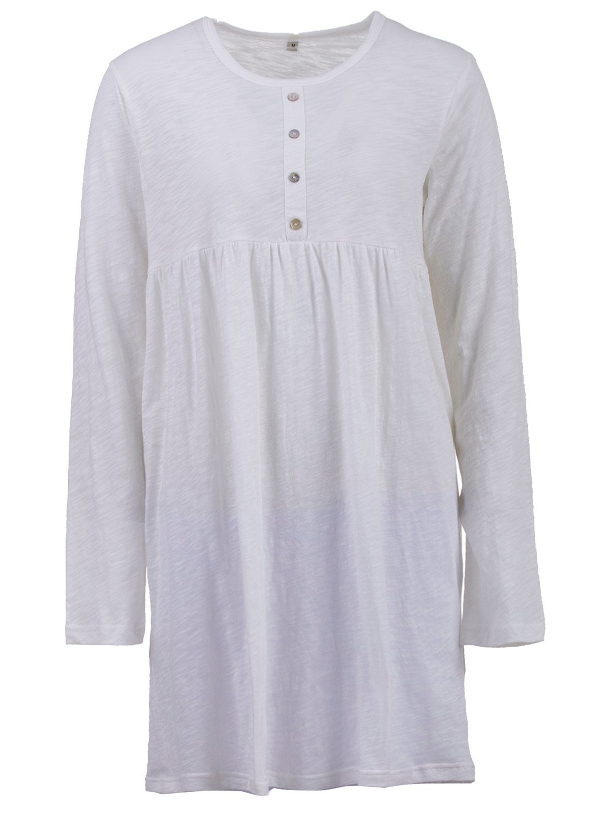 zeitlos Nachthemd Nachthemd Langarm - Uni Raffung günstig online kaufen