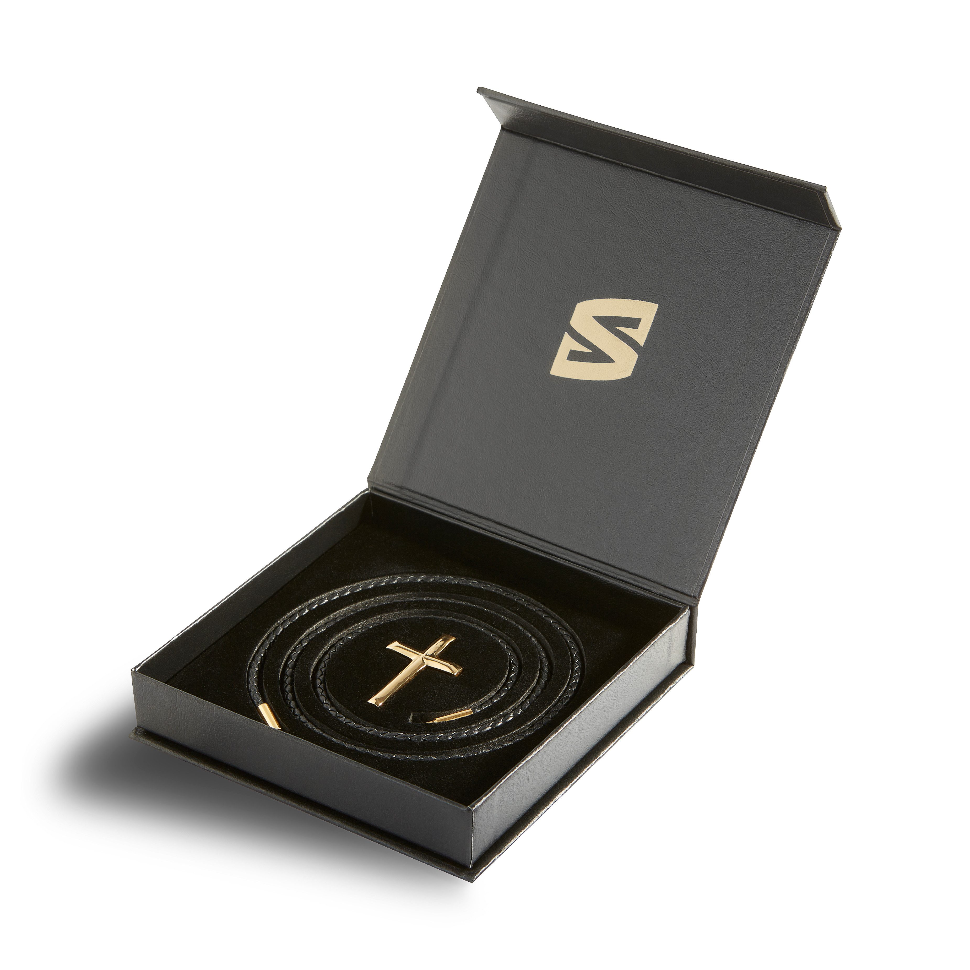 SERASAR Lederband Lederhalskette mit Edelstahlanhänger "Cross" (1-tlg), aus günstig online kaufen