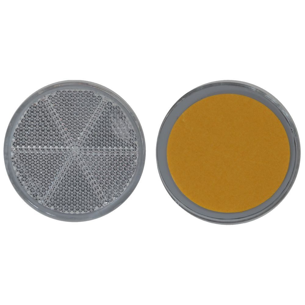 Aspöck Anhänger 4x Rückstrahler - Reflektor - Kleben - Ø 60mm - Weiß - E-Prüfzeichen