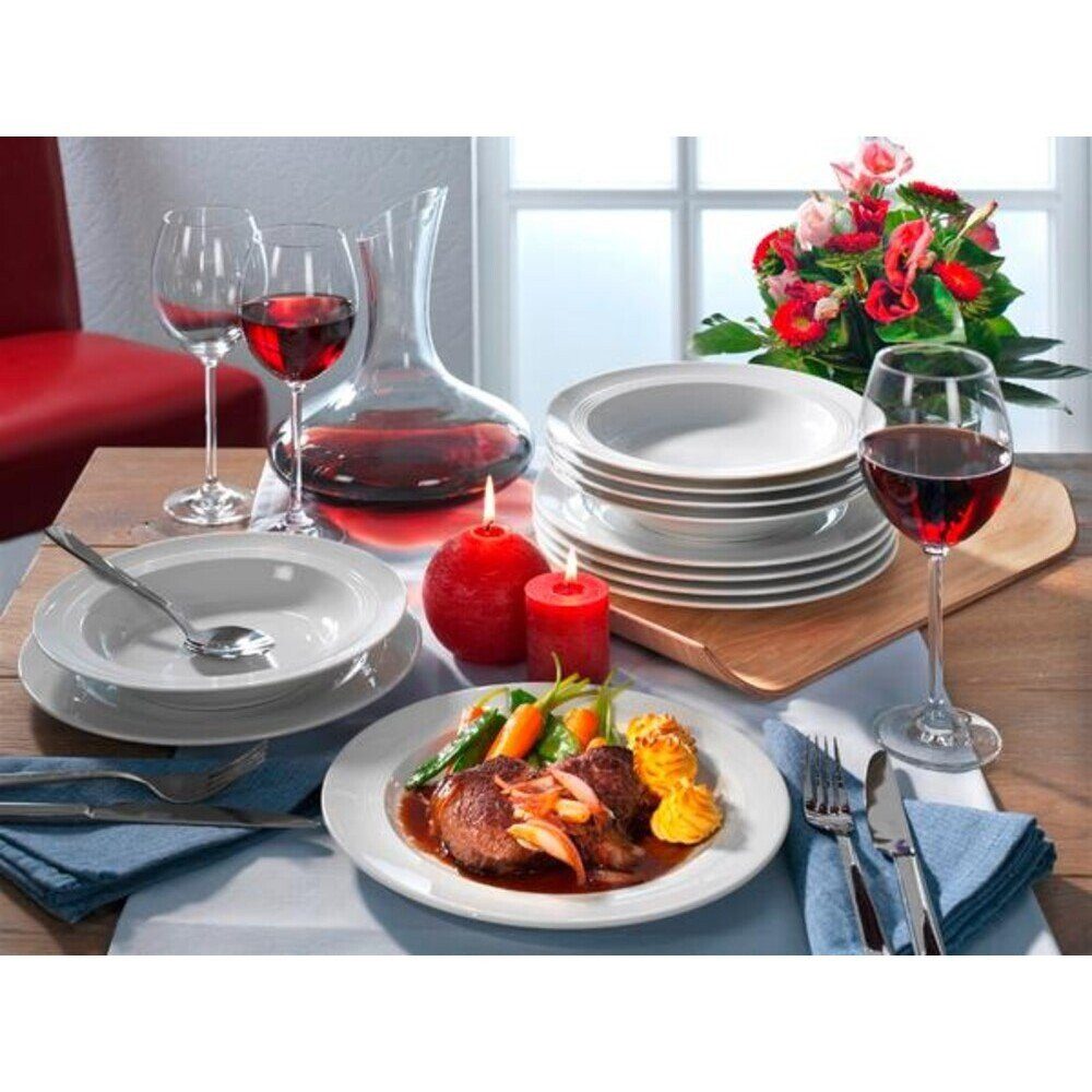 Friesland Porzellan Suppenteller Suppenteller 23 cm Jeverland Weiß, Suppenteller, Ø23cm, Porzellan, Weiß