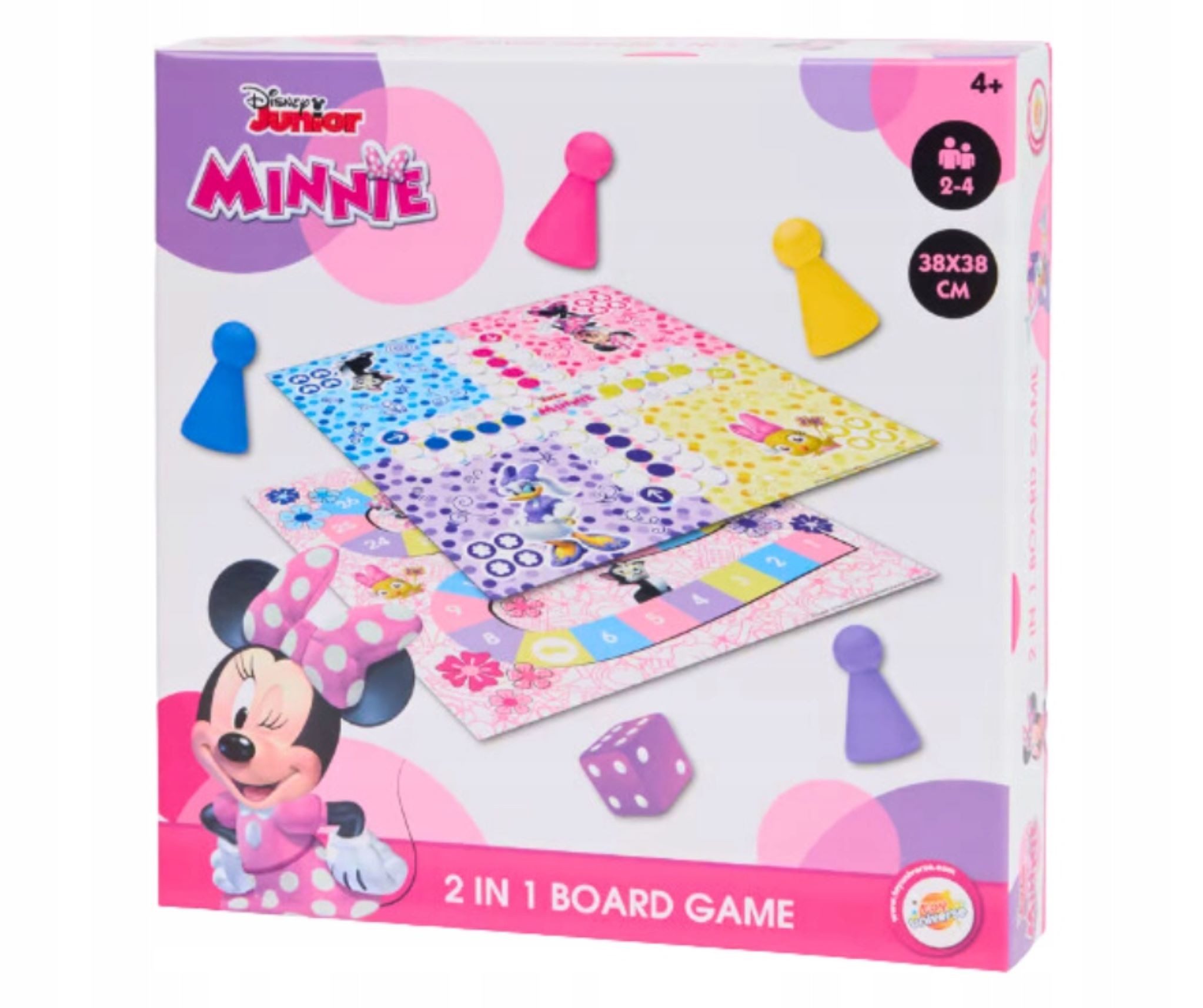 Disney Spielwelt Disney Spiel 2-in-1 Minnie Maus: Ludo + Wettrennen - Familienspiel