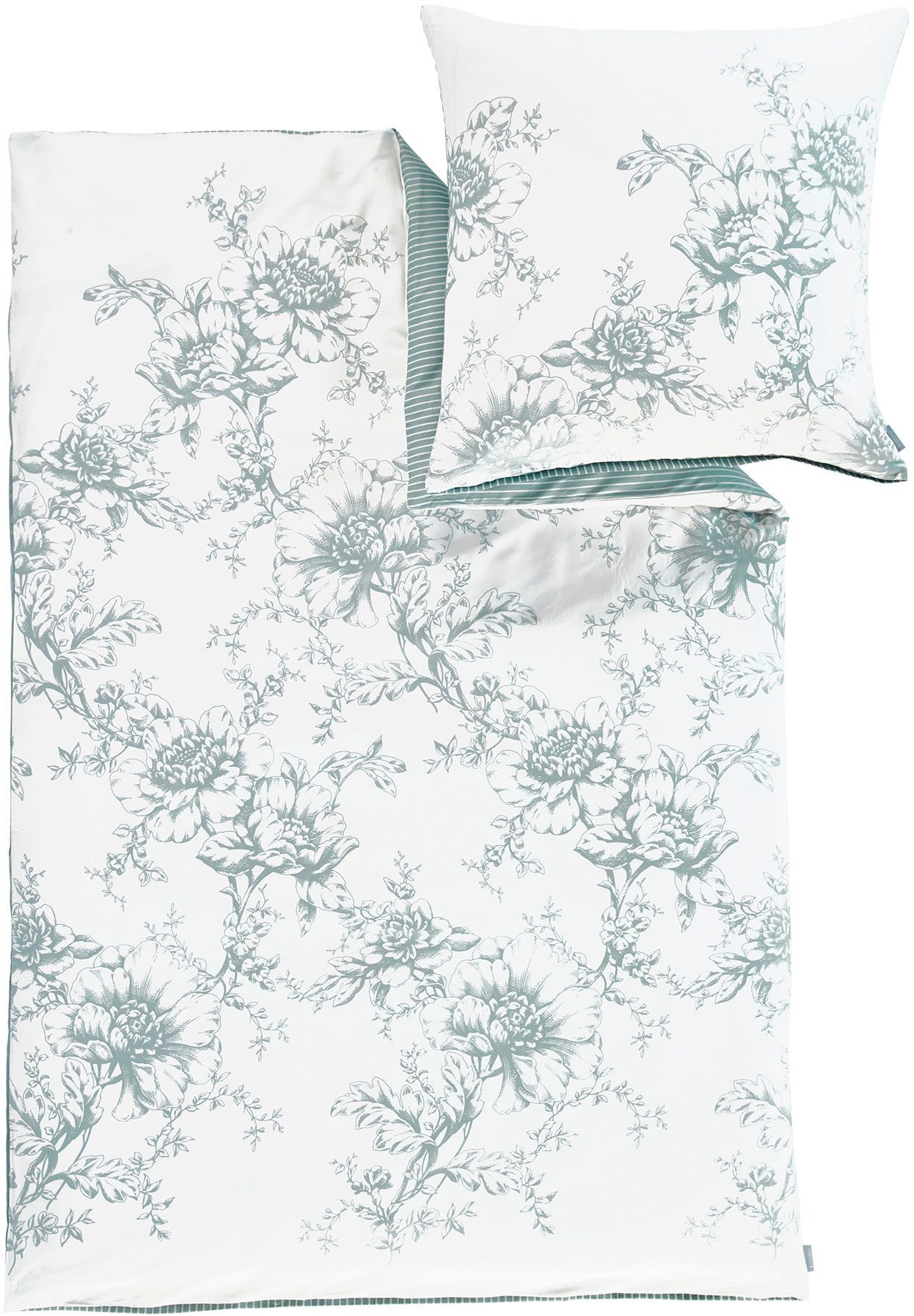 Zeitgeist Wendebettwäsche »Kai in Gr. 135x200 oder 155x220 cm«, mit Blumen günstig online kaufen