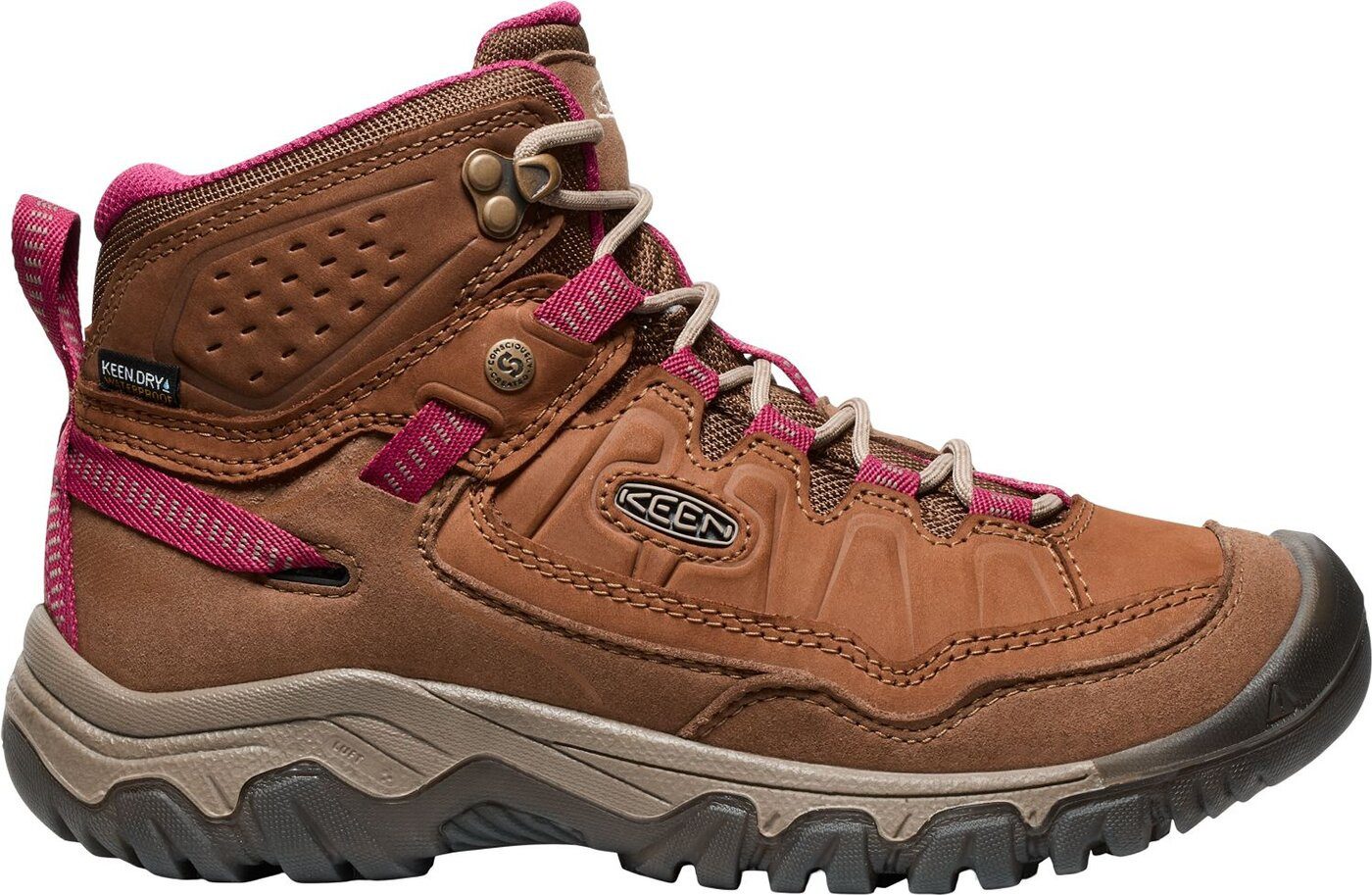 Keen TARGHEE IV MID WP W-BISON/BEAUJOLAIS BISON/BEAUJOLAIS Wanderschuh