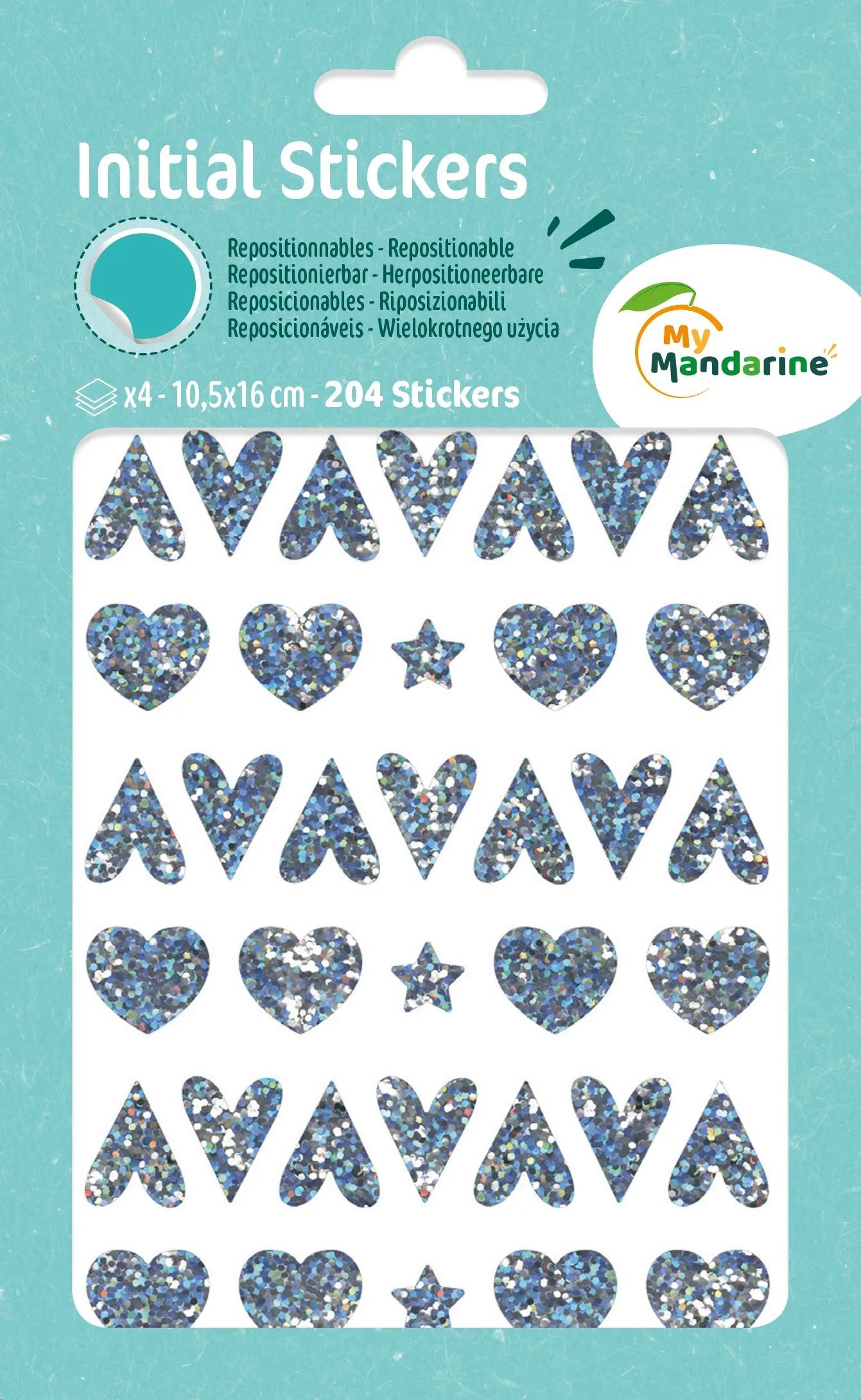 maildor Sticker 10x Pack. 4 Stickerbogen 10,5x16 cm 204 Sticker - Silber AE217C, Sticker A6