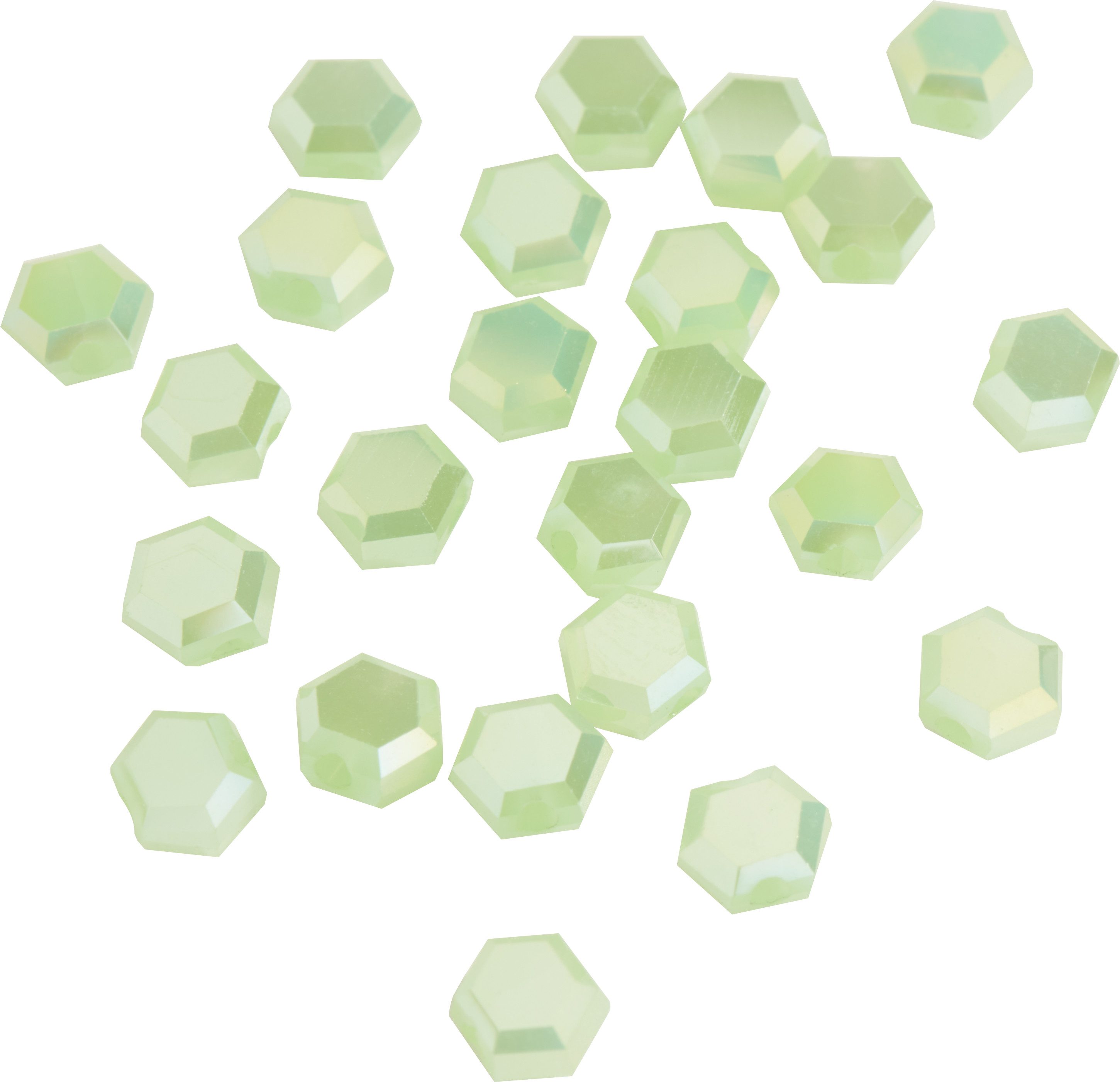 Pracht Bastelperlen Glasschliffperlen Sechseck, (24-tlg), 24 Stück