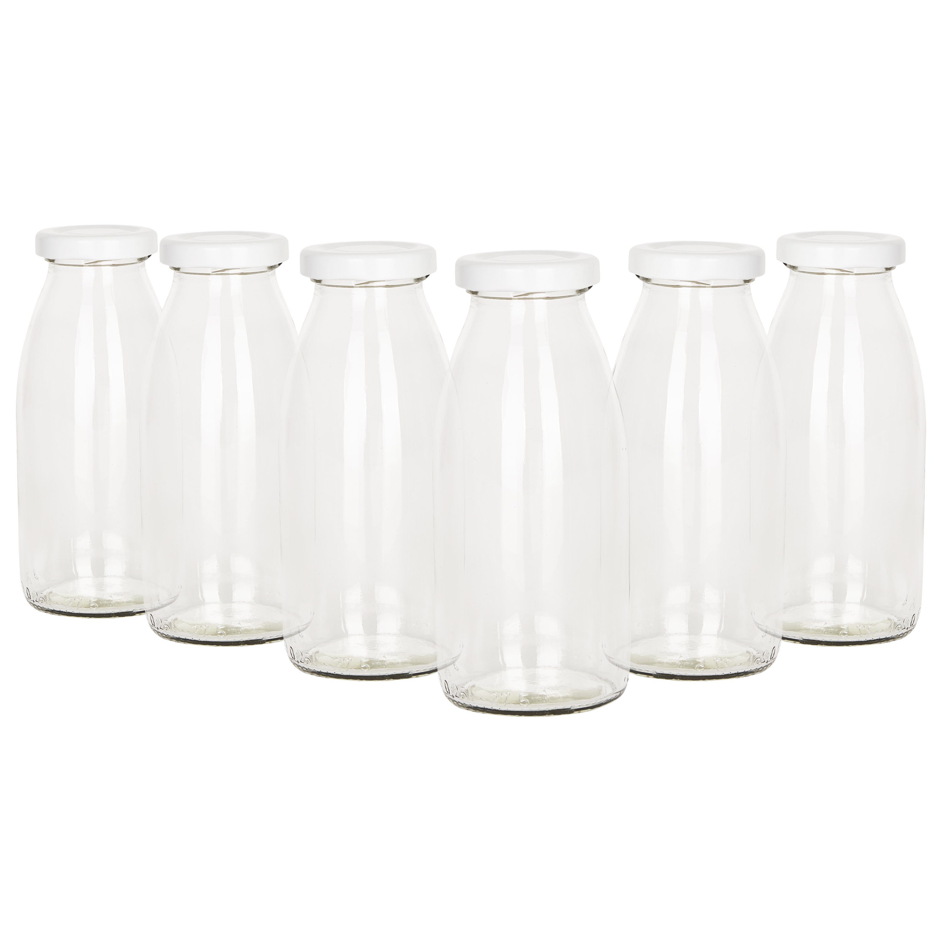 MamboCat Vorratsglas 6er Set Glas Deckel Hansaflasche To weiß, 250ml 43