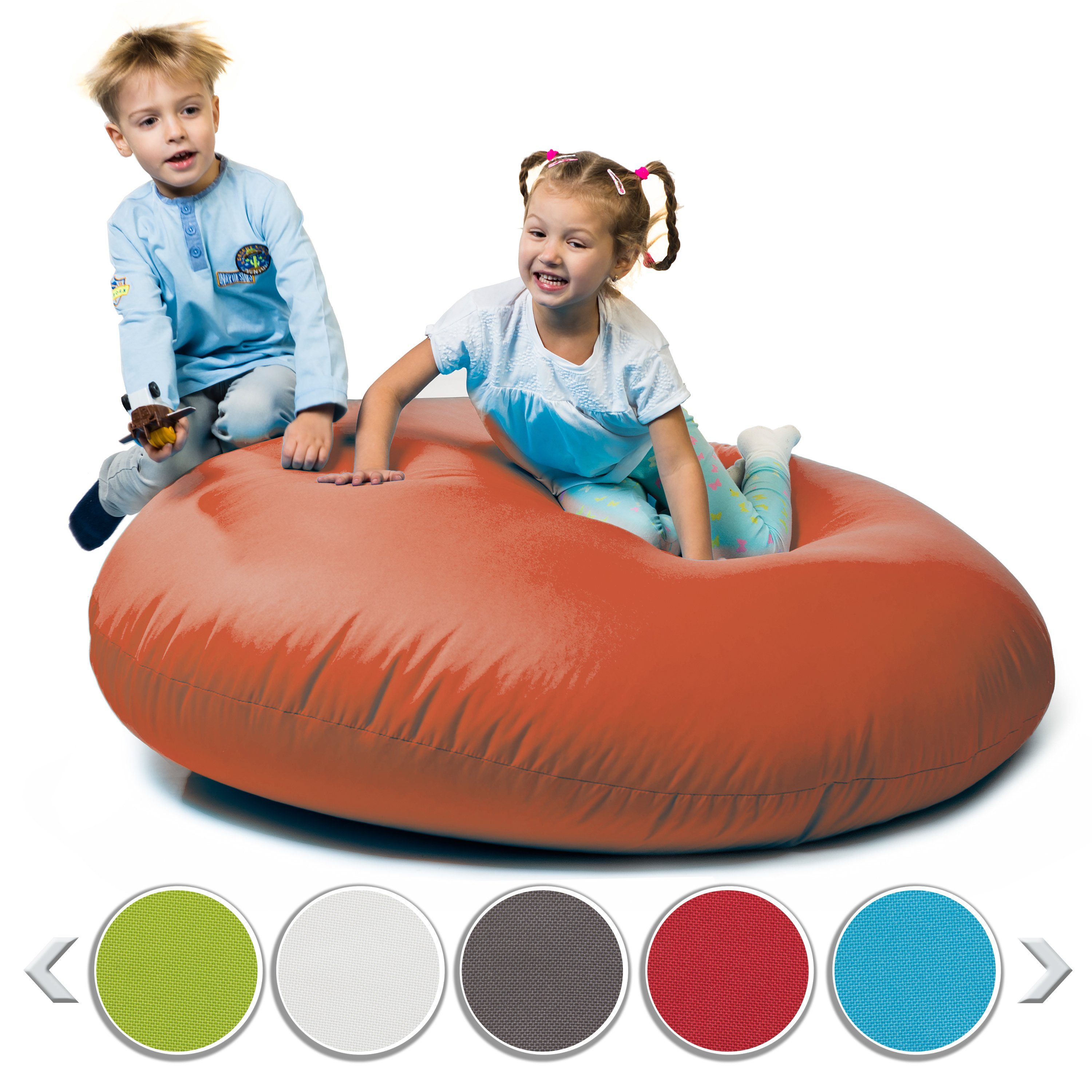 für Orange mit Styropor Füllung Erwachsene Kinder Indoor Outdoor & Sitzsack sunnypillow und