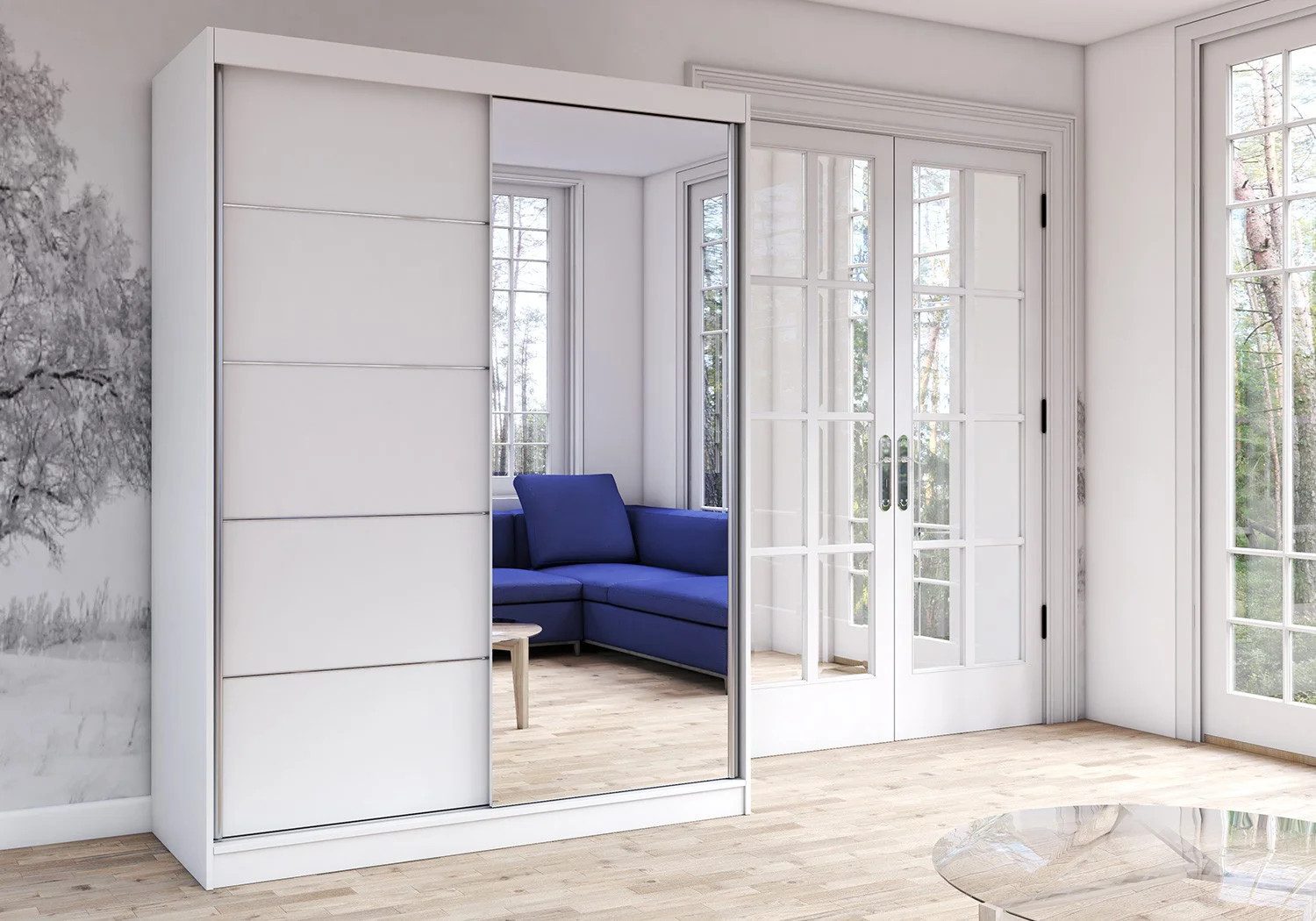 MOEBLO Kleiderschrank LARA 09 (mit Spiegel günstig online kaufen