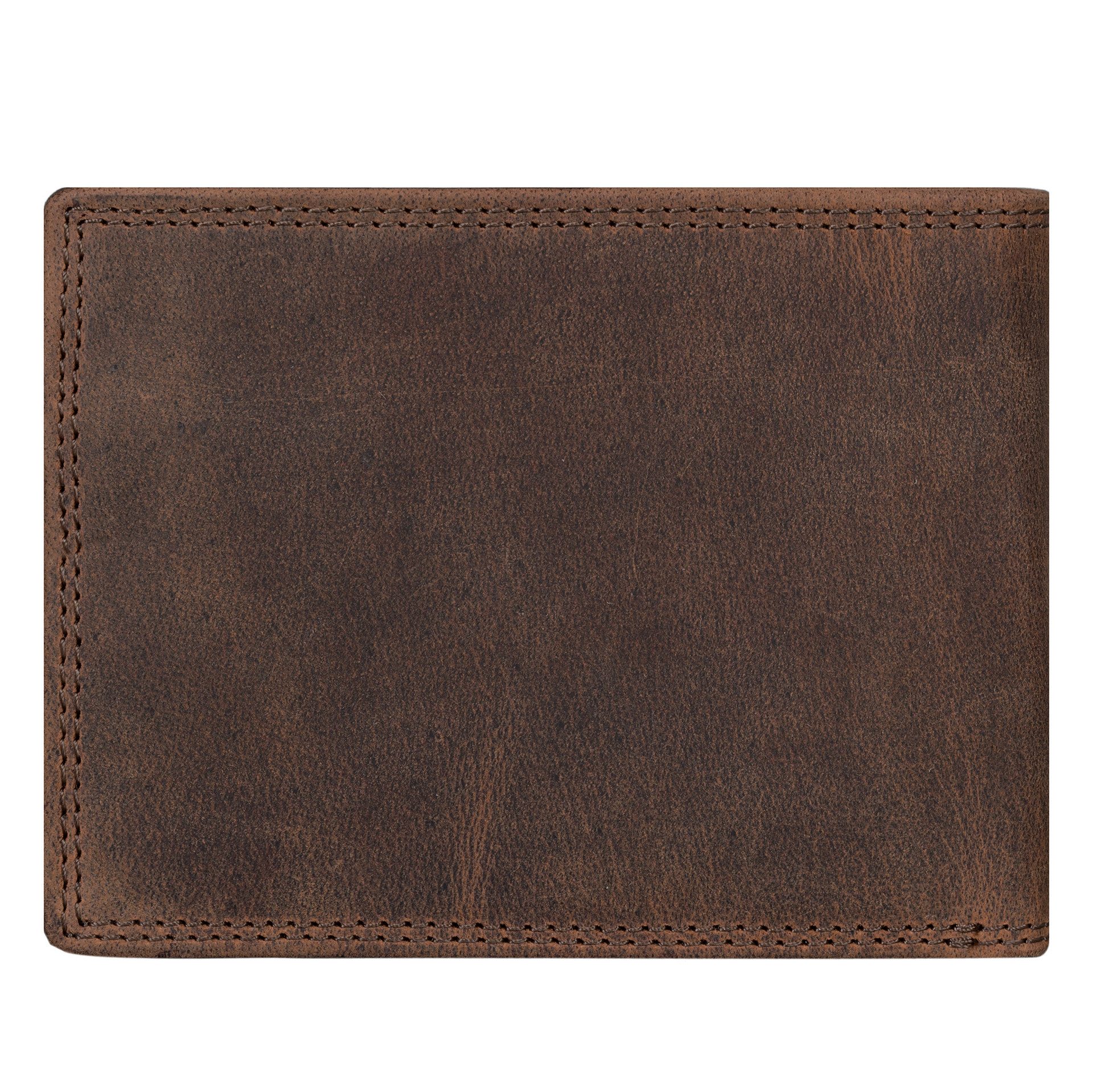 Benthill Geldbörse Herren Echt-Leder Geldbeutel RFID Großes Portemonnaie Männer Vintage, RFID-Schutz Kartenfächer Münzfach