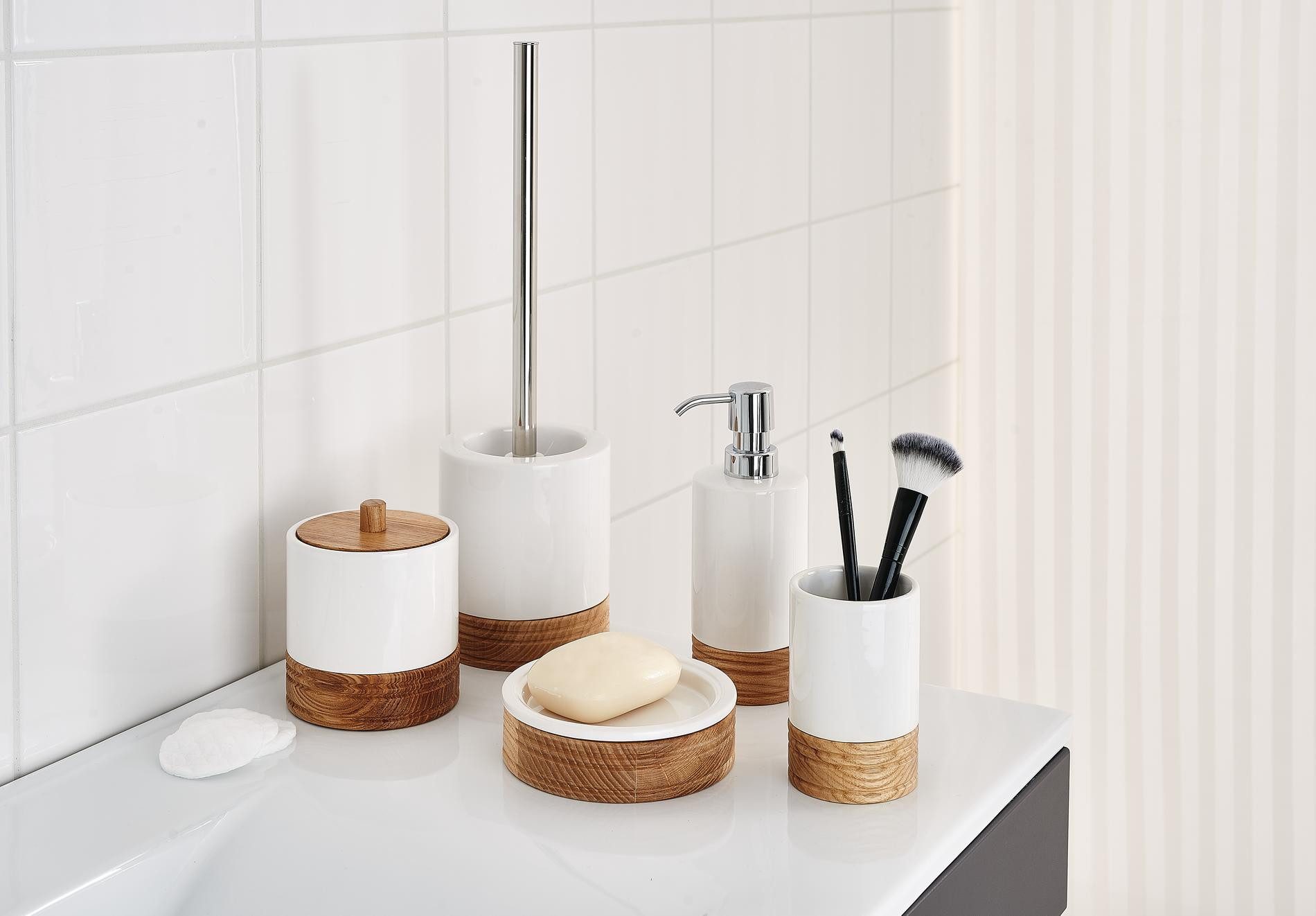 Ridder Seifenspender Chic Weiß-natur günstig online kaufen