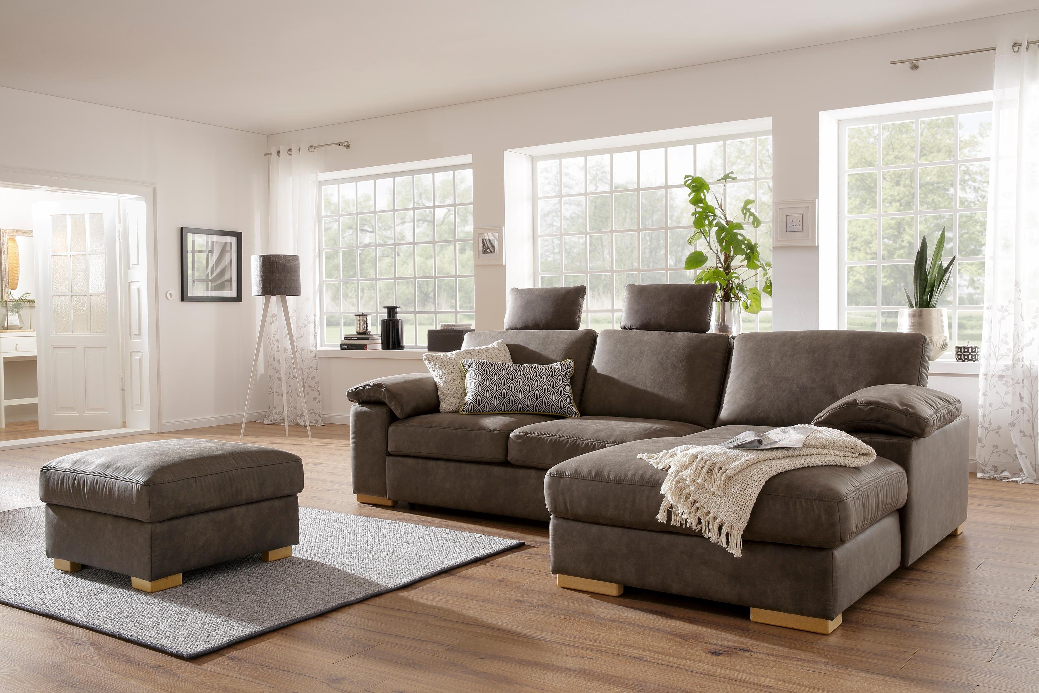 Home affaire Ecksofa Ventura L-Form, wahlweise günstig online kaufen