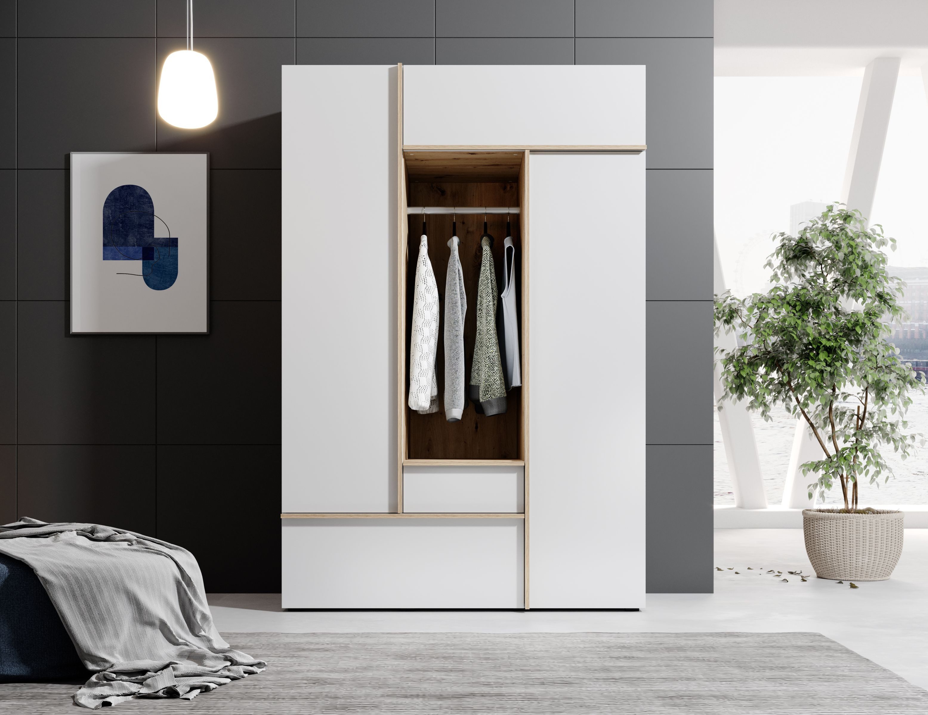 Pol-Power Kleiderschrank 135 x 204 x günstig online kaufen