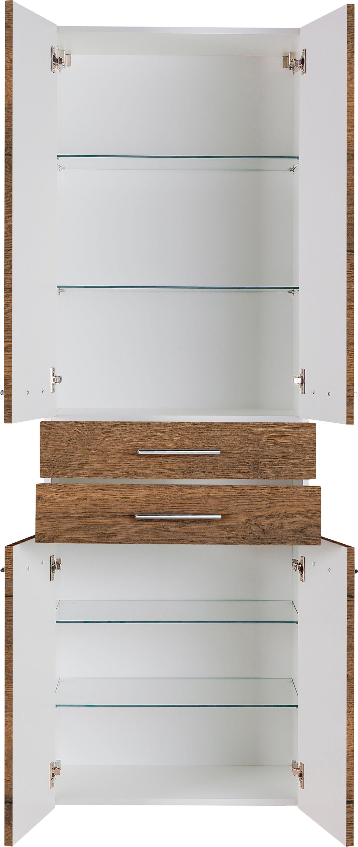 Struktur Breite braun Hochschrank Eiche 3040, 60 cm | Struktur Eiche braun MARLIN