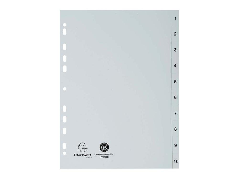EXACOMPTA Aktenordner Exacompta Register aus Recyclingkunststoff 10-teil