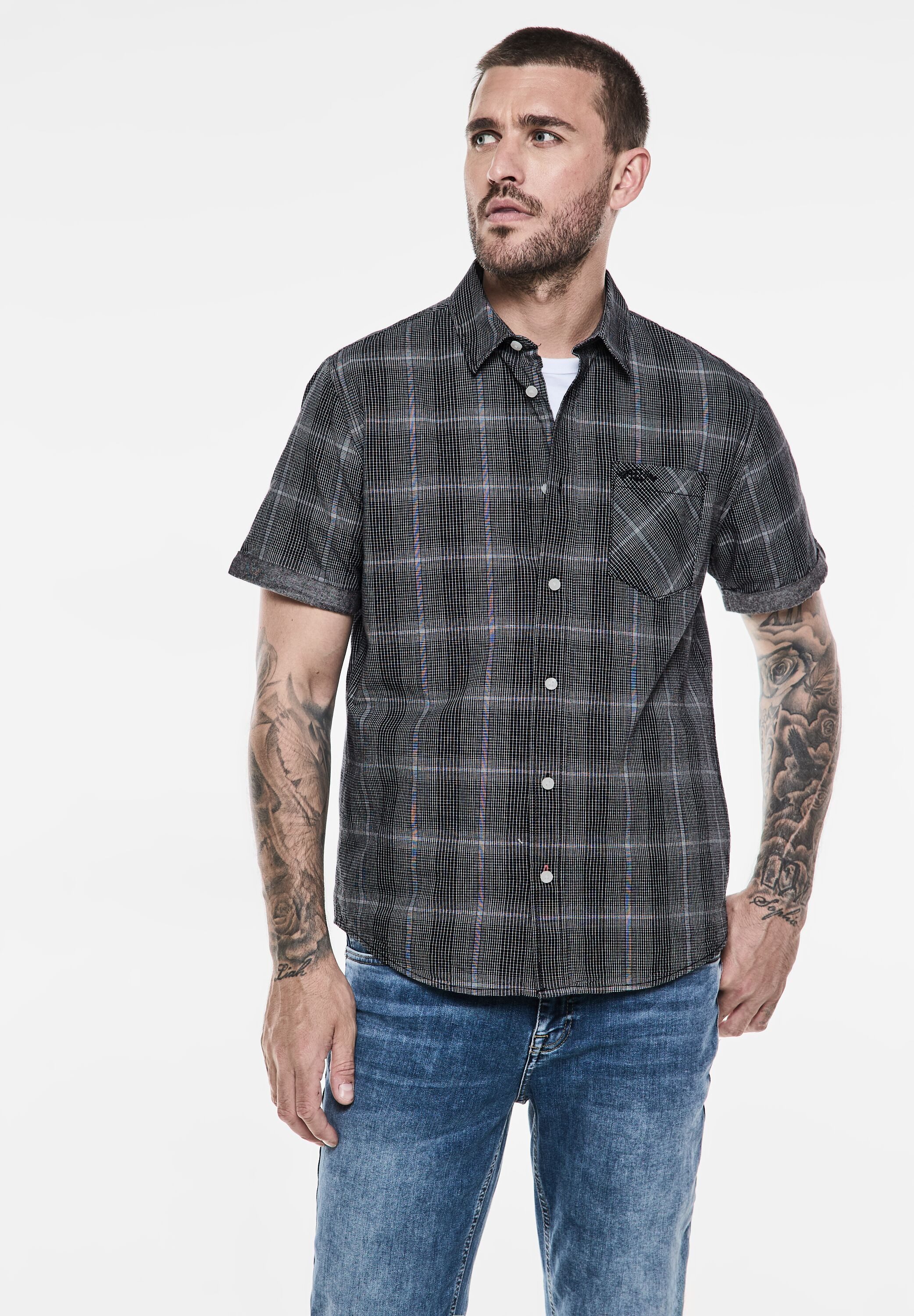 STREET ONE MEN Karohemd aus reiner günstig online kaufen