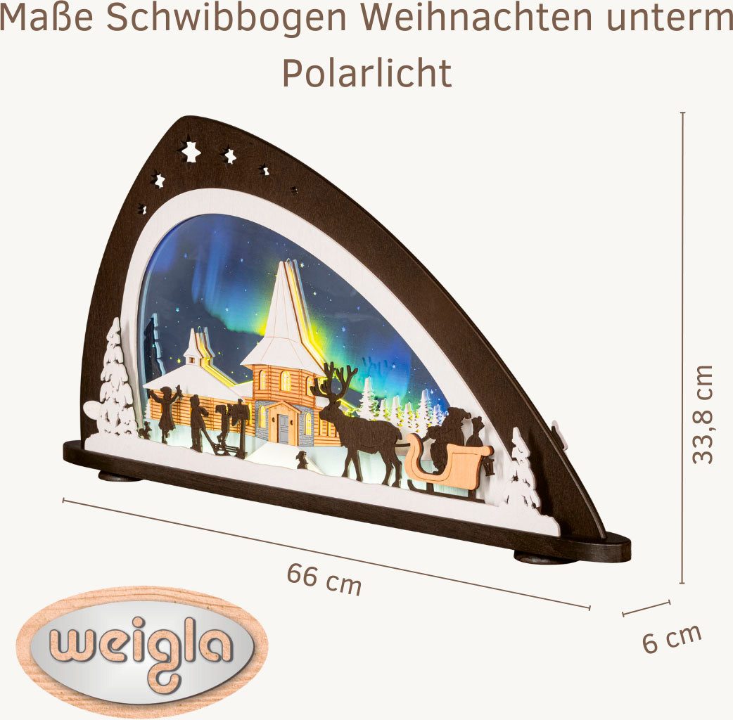 Weigla LED Schwibbogen Weihnachten Polarlicht, Lichterbogen aus Holz & Acry günstig online kaufen