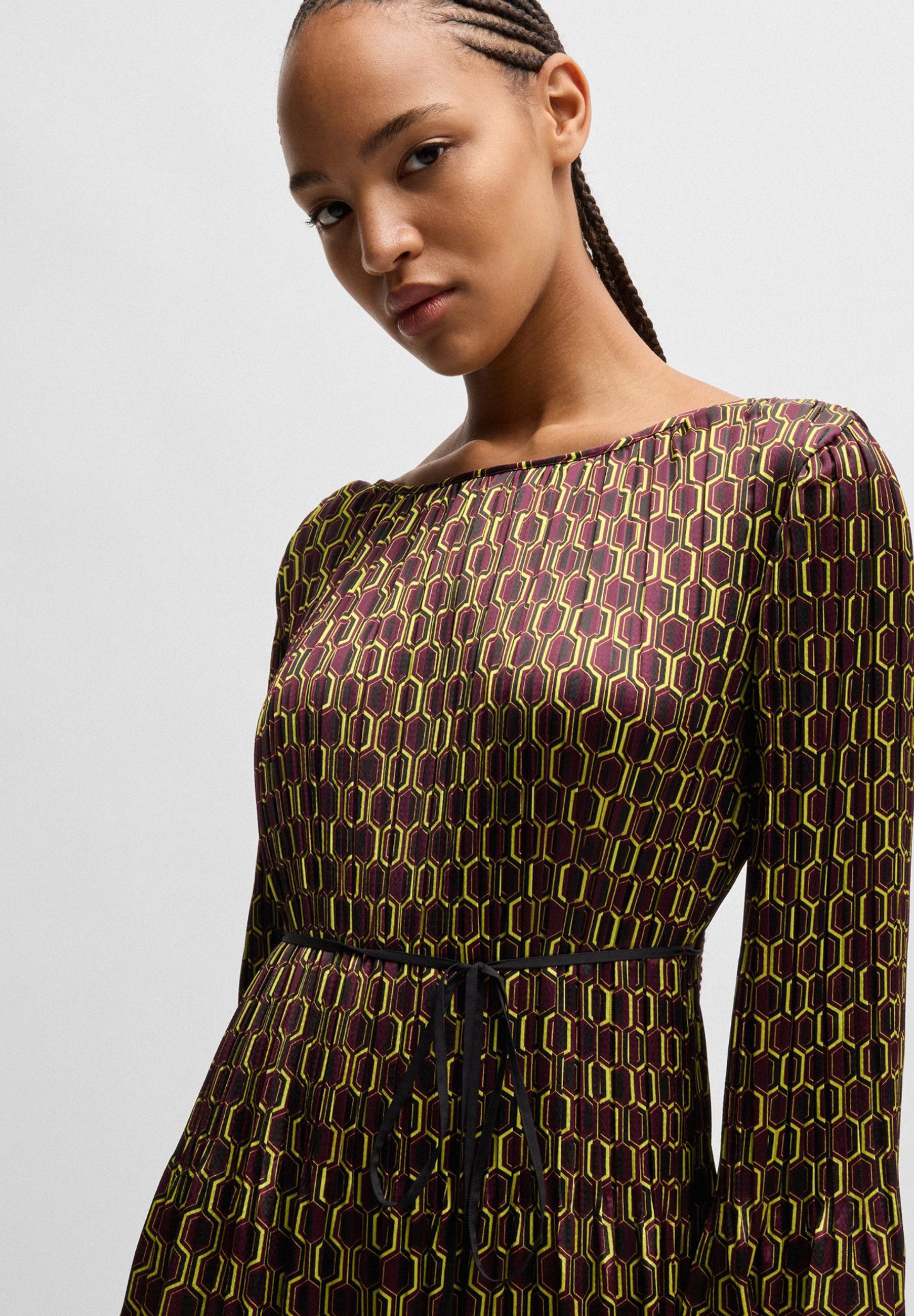 HUGO Jerseykleid mit Gürtel Kavori (1-tlg)
