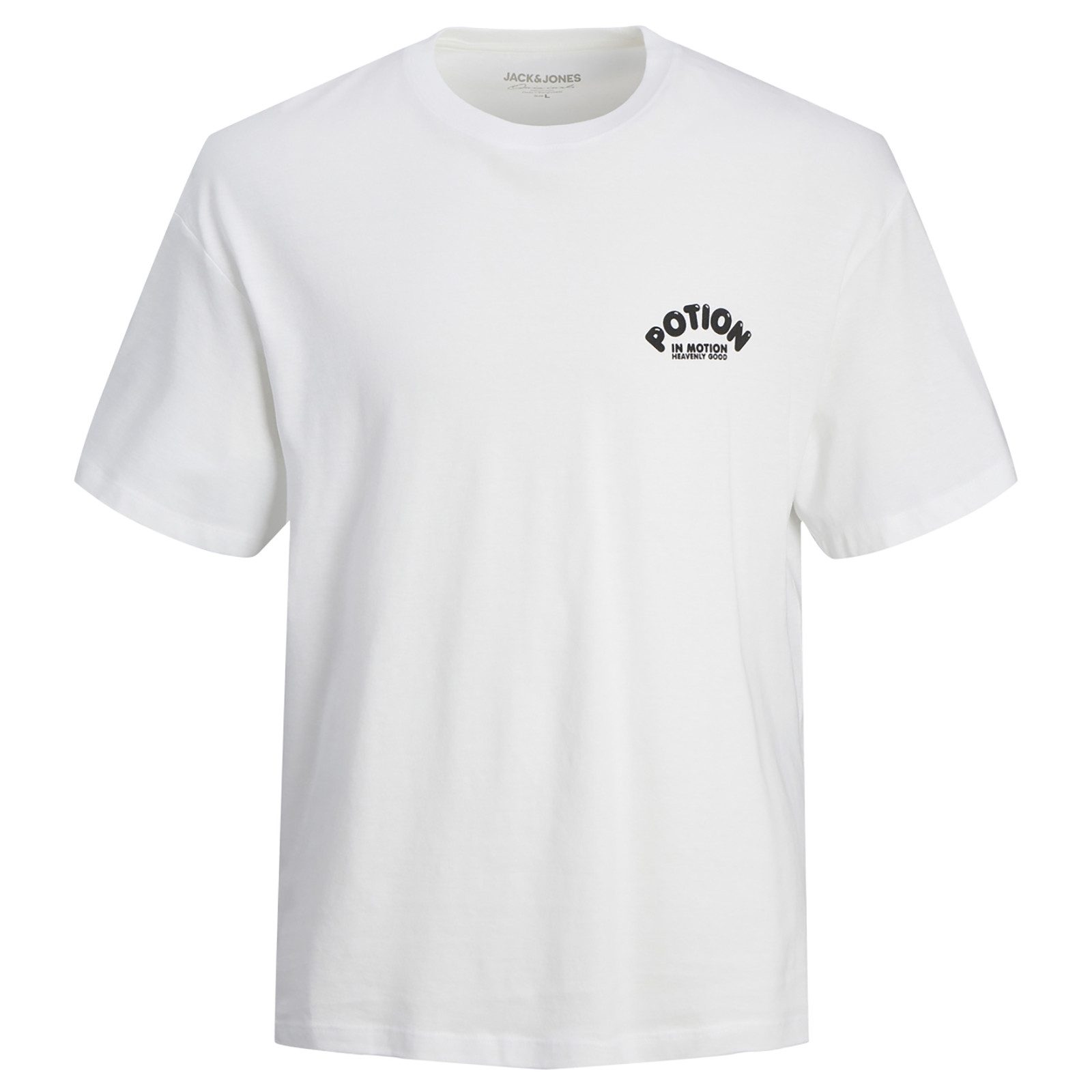 Jack & Jones Rundhalsshirt Jack&Jones T-Shirt XXL Rückenprint JORGUMBO weiß