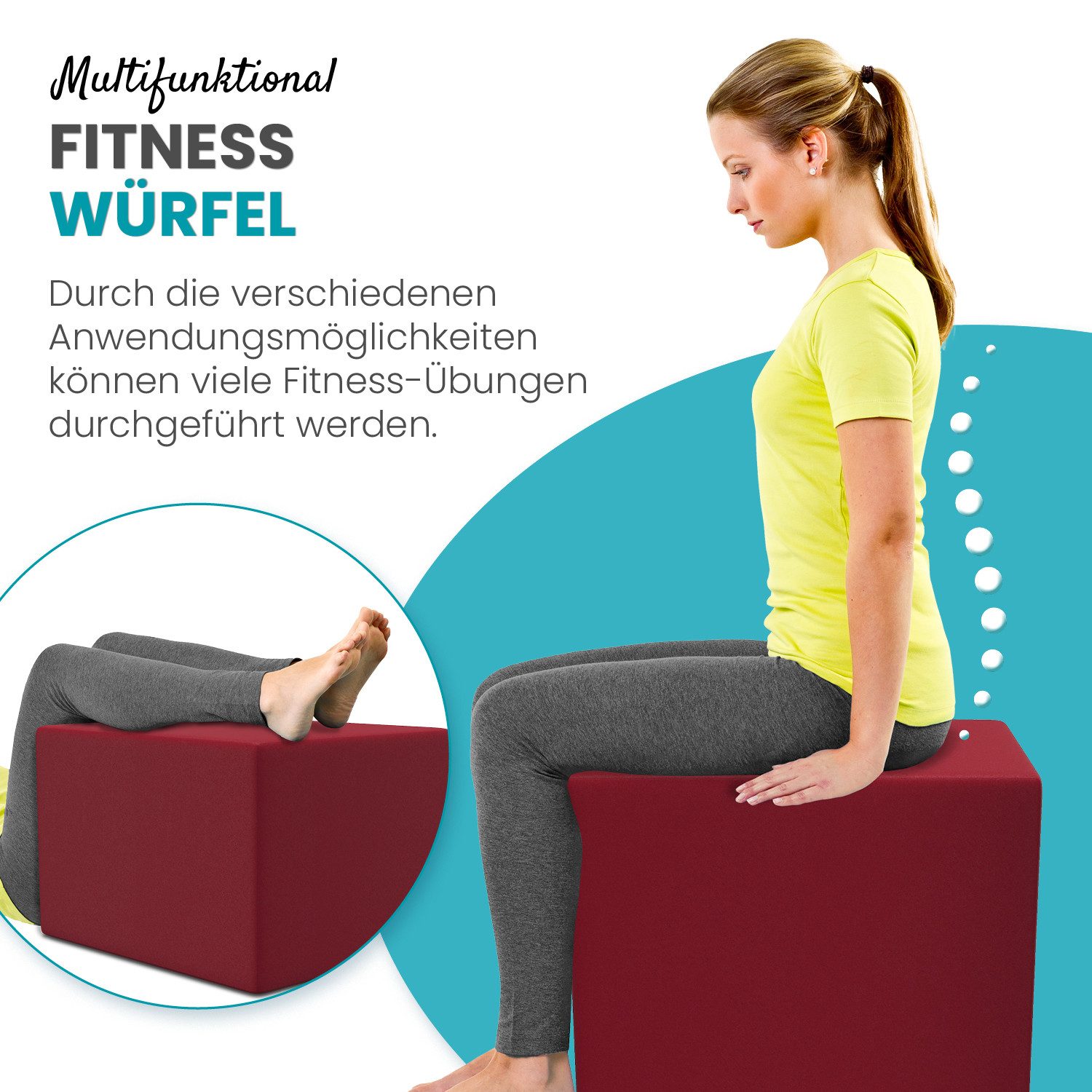 ELONEO Lagerungskissen Stufenlagerungswürfel, Stufenbett mit Bezug, günstig online kaufen
